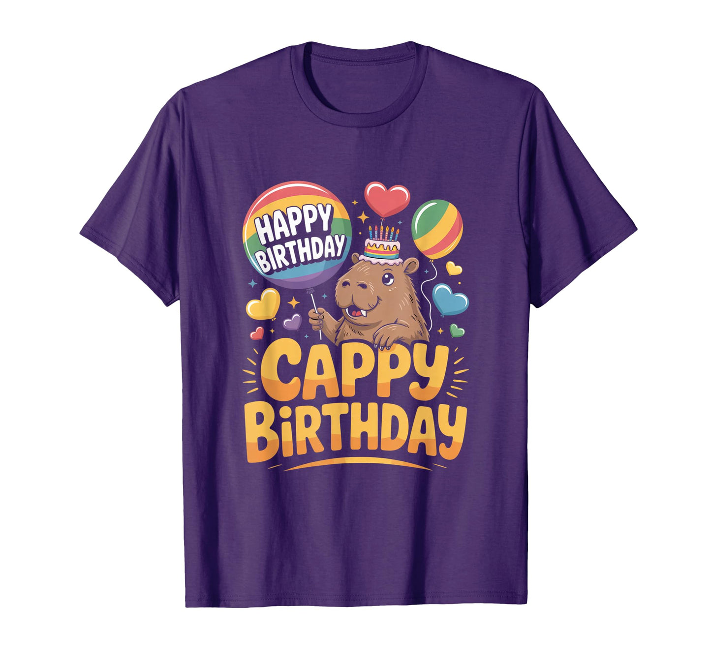 Capybara Animal Lover Fun Cappy Birthday Party Supplies Gift T-Shirt