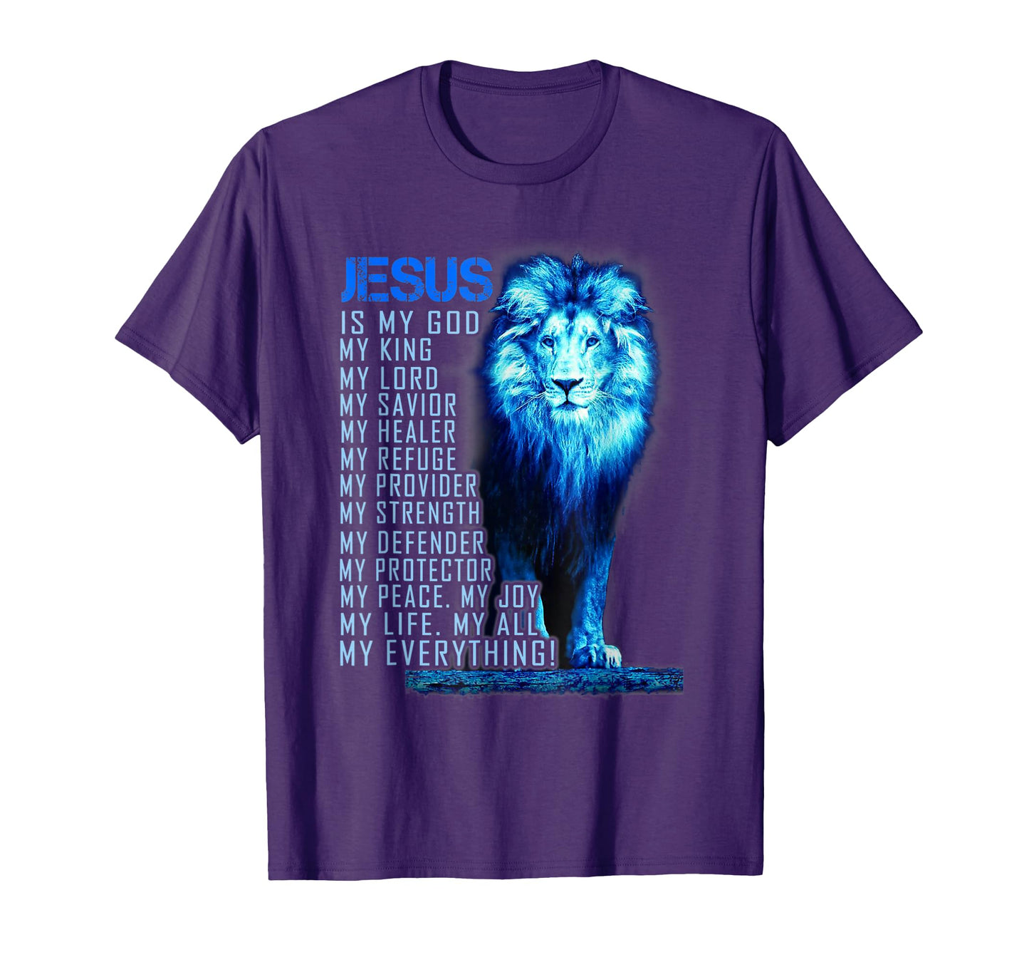 Lion Christian Jesus Is My God King, Lord, and Savior T-Shirt