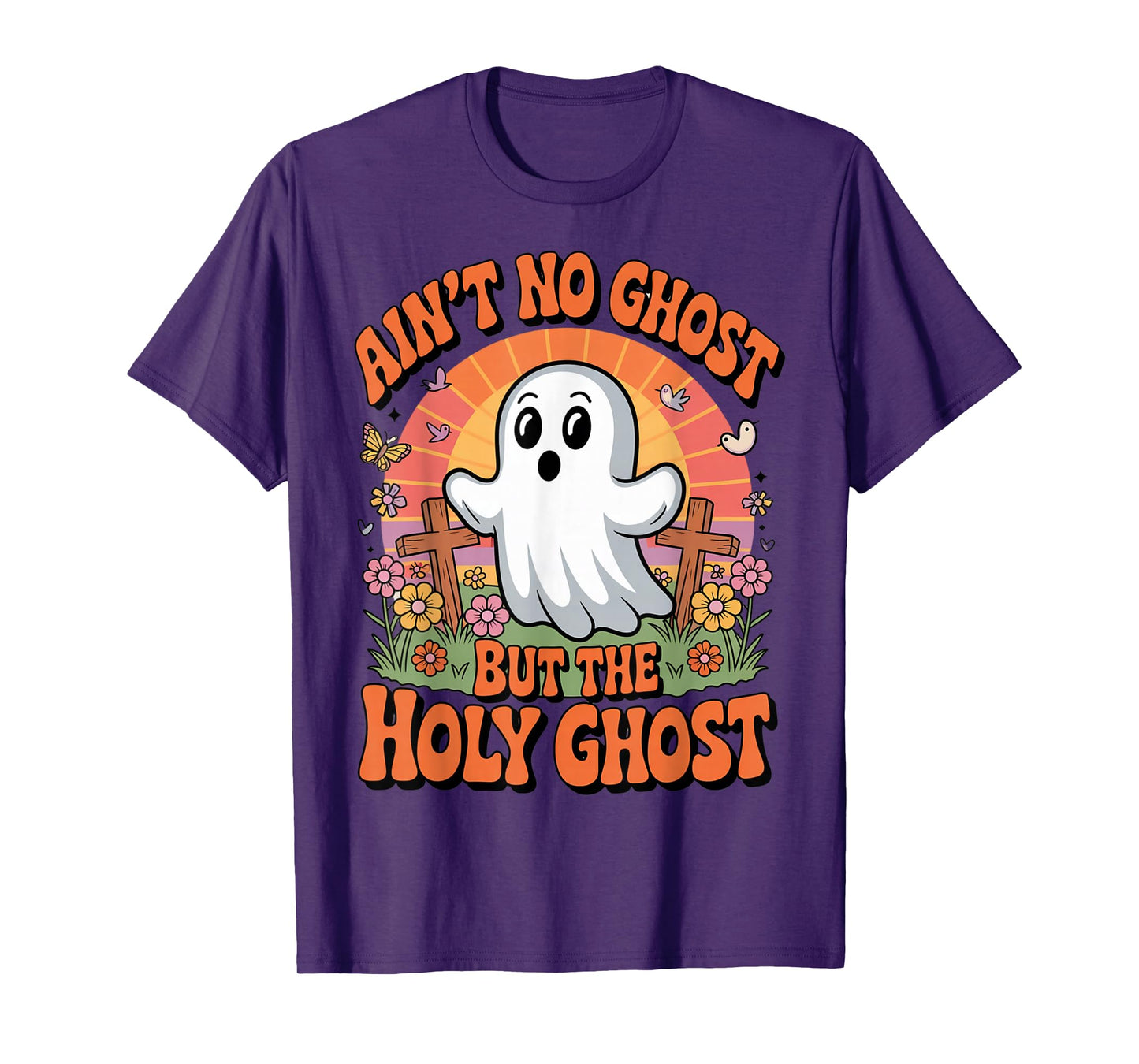 Ain't No Ghost Like The Holy Ghost Funny Christian Halloween T-Shirt
