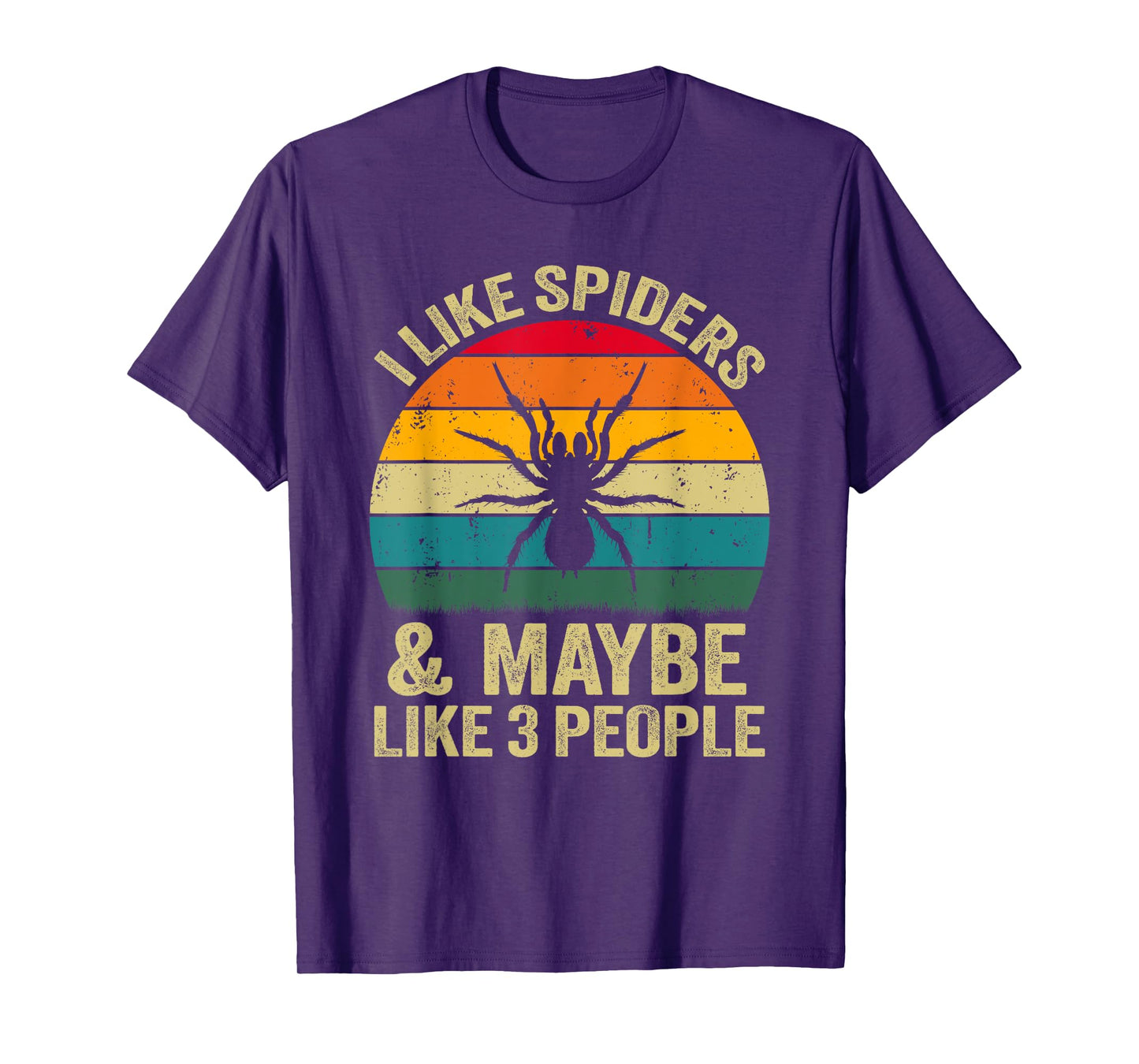 I Like Spiders And Maybe Like 3 People, Funny Spider Retro T-Shirt
