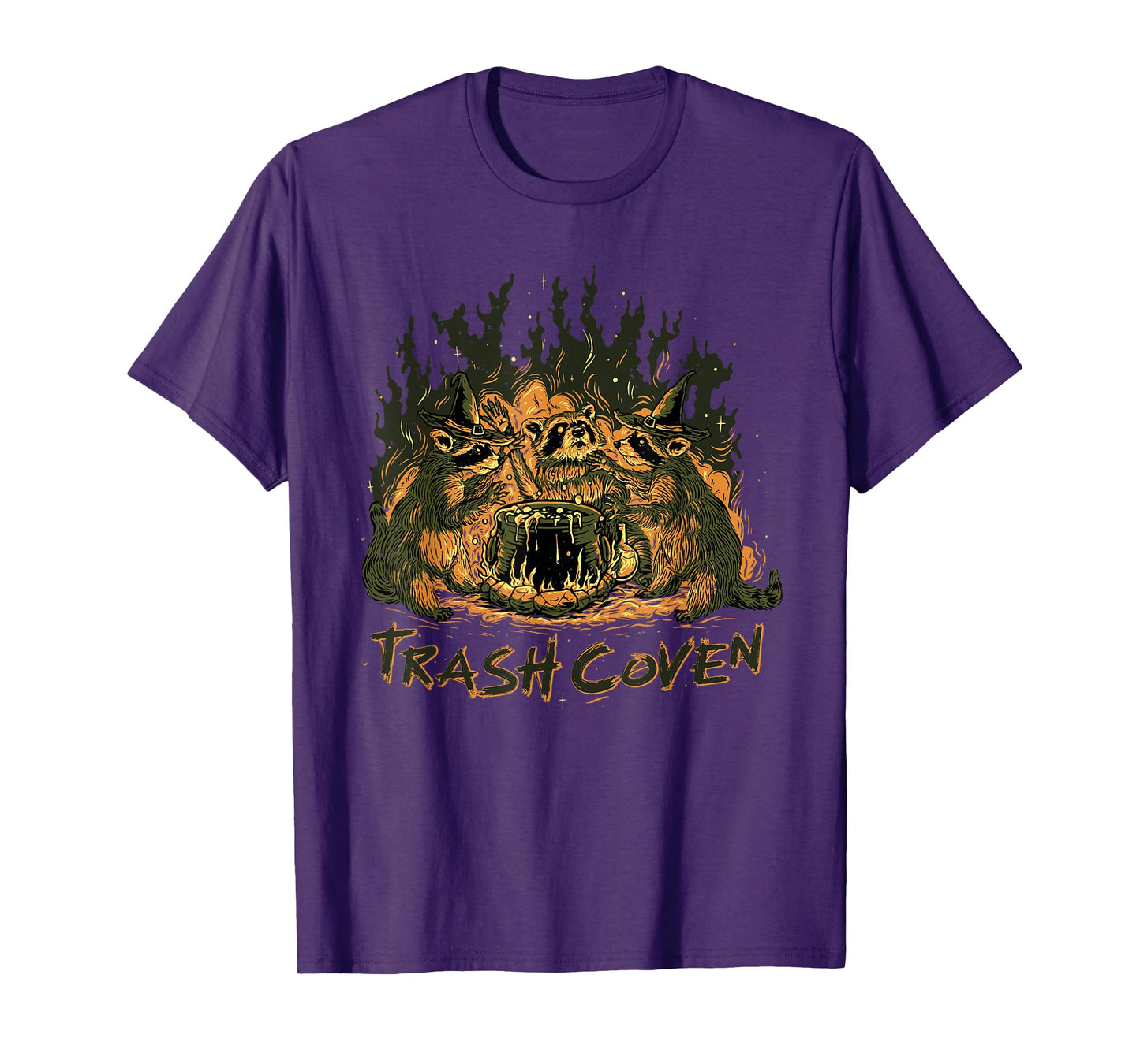 Trash Coven | Funny Wiccan Pagan Witch | Racoon | Animal T-Shirt