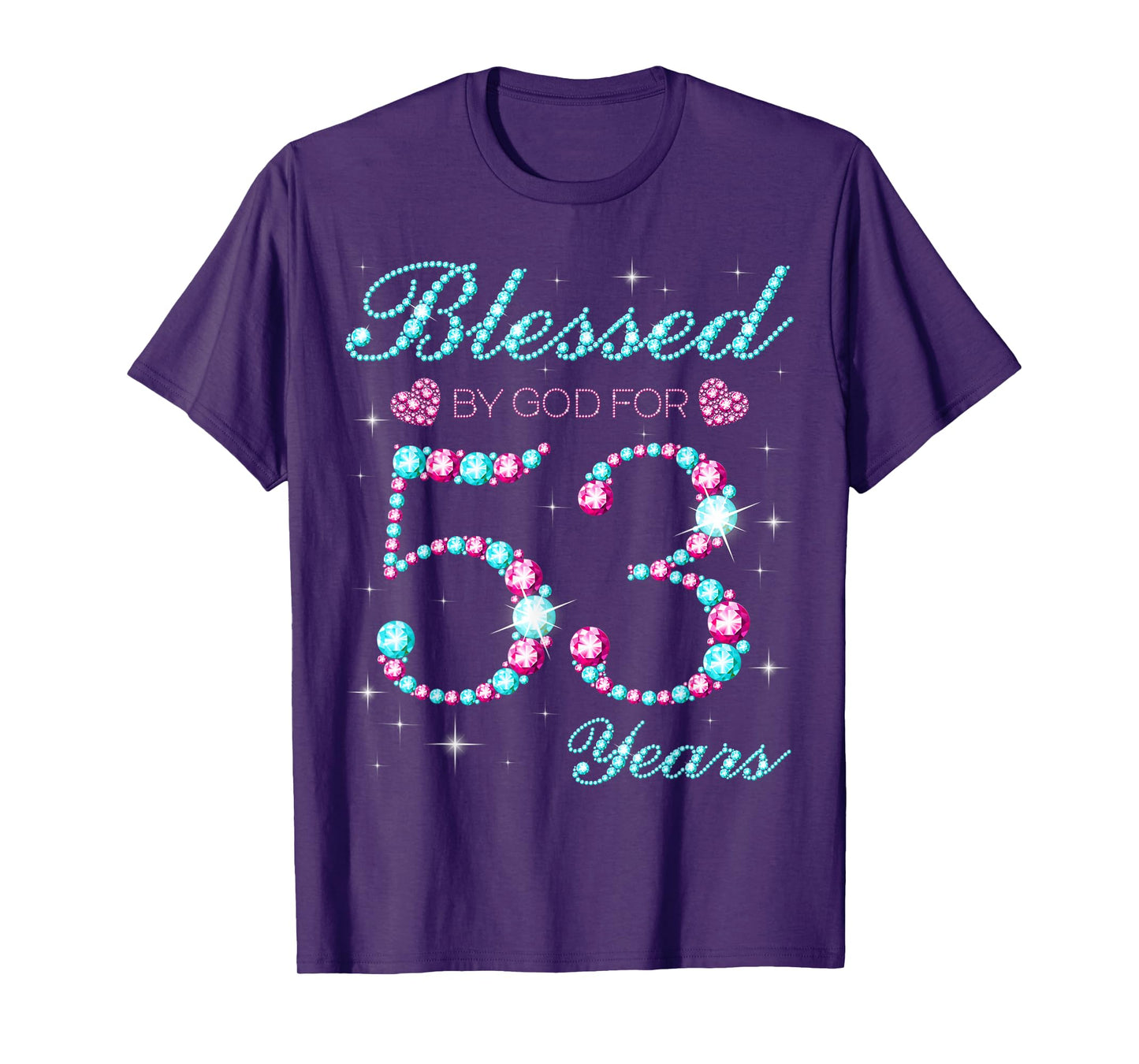 Blessed By God For 53 Years Old 53rd Birthday Party B-day T-Shirt