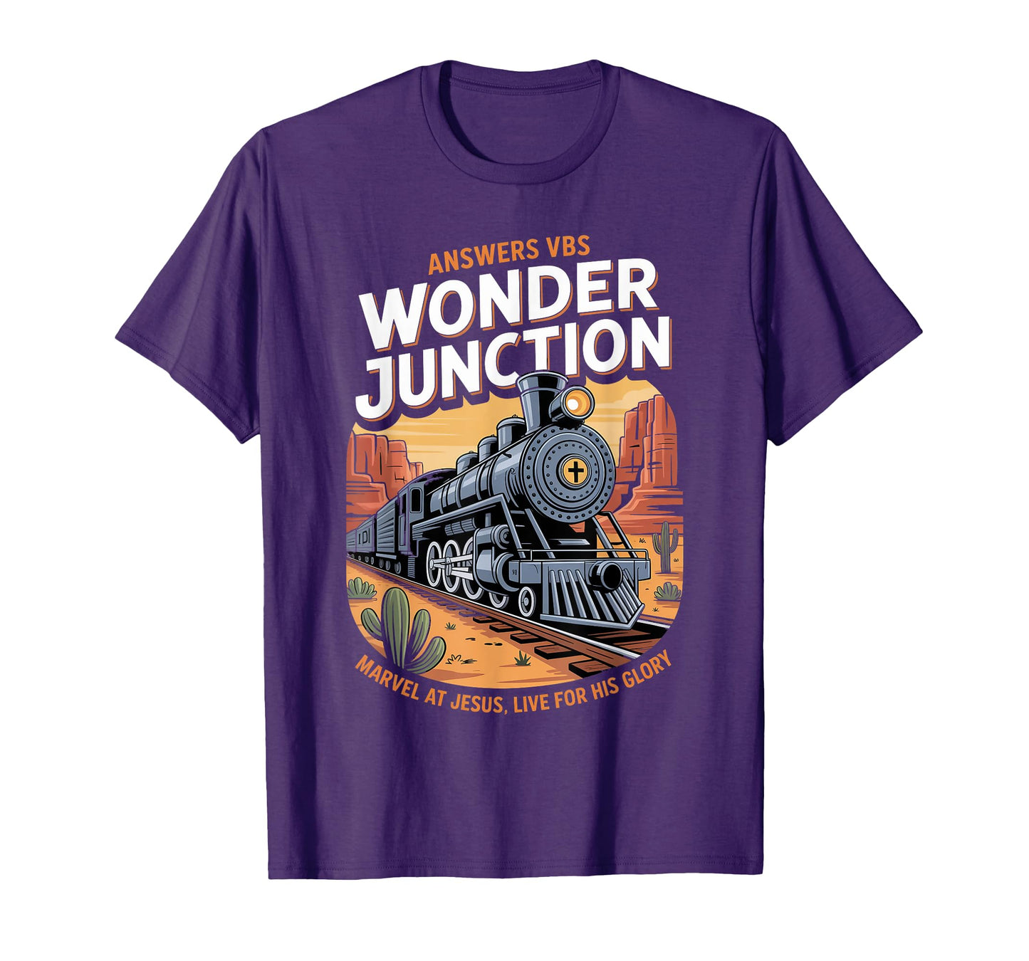 Vintage Answers VBS Wonder Junction Christian Train Theme T-Shirt