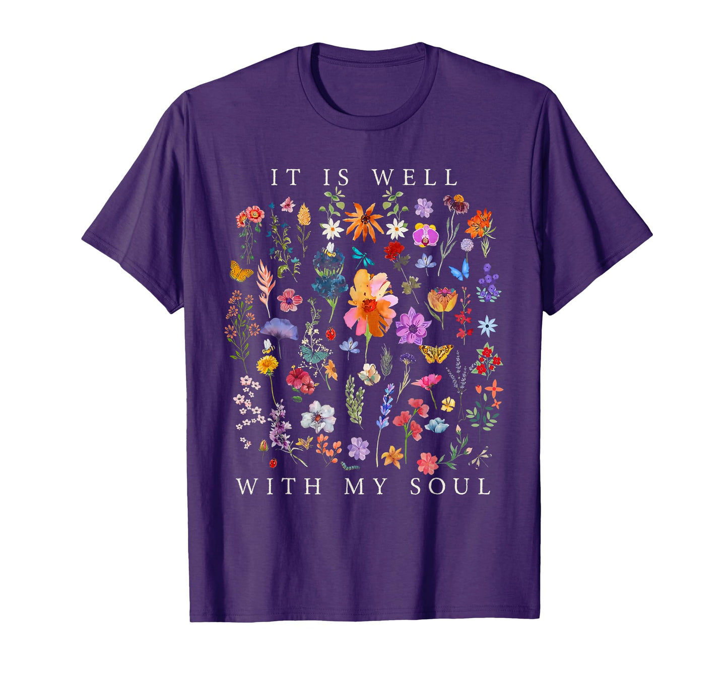 It Is Well With My Soul Vintage Floral Christian Religious T-Shirt