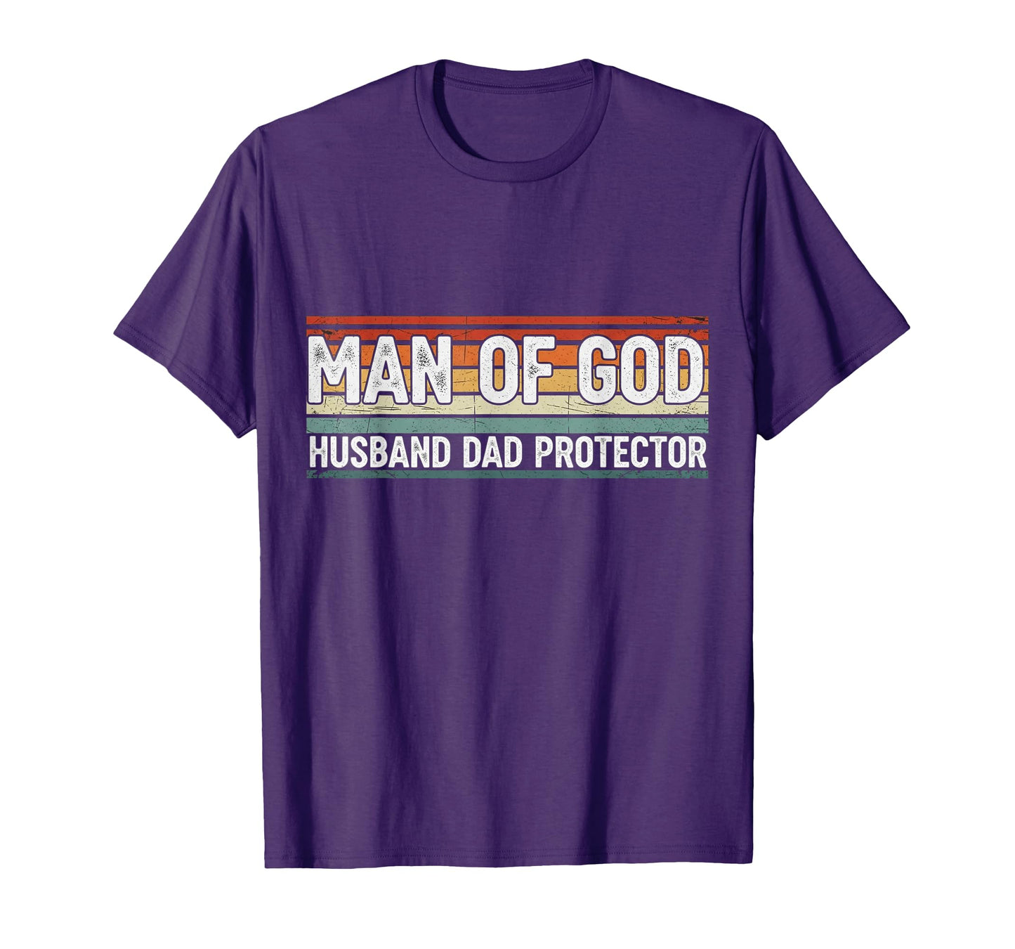 Man of God Christian Dad Husband Faith Bible Verse T-Shirt