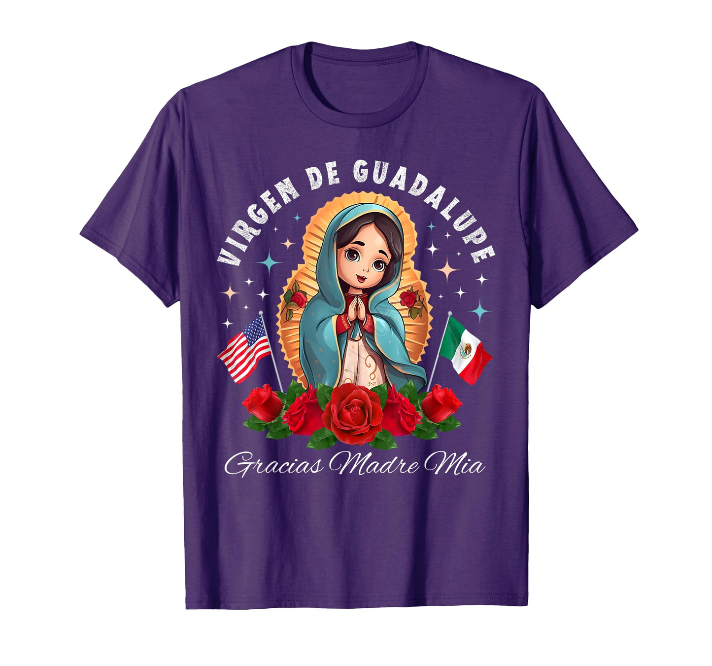 Our Lady of Guadalupe Gracias Madre Mia Mexico for Kids T-Shirt