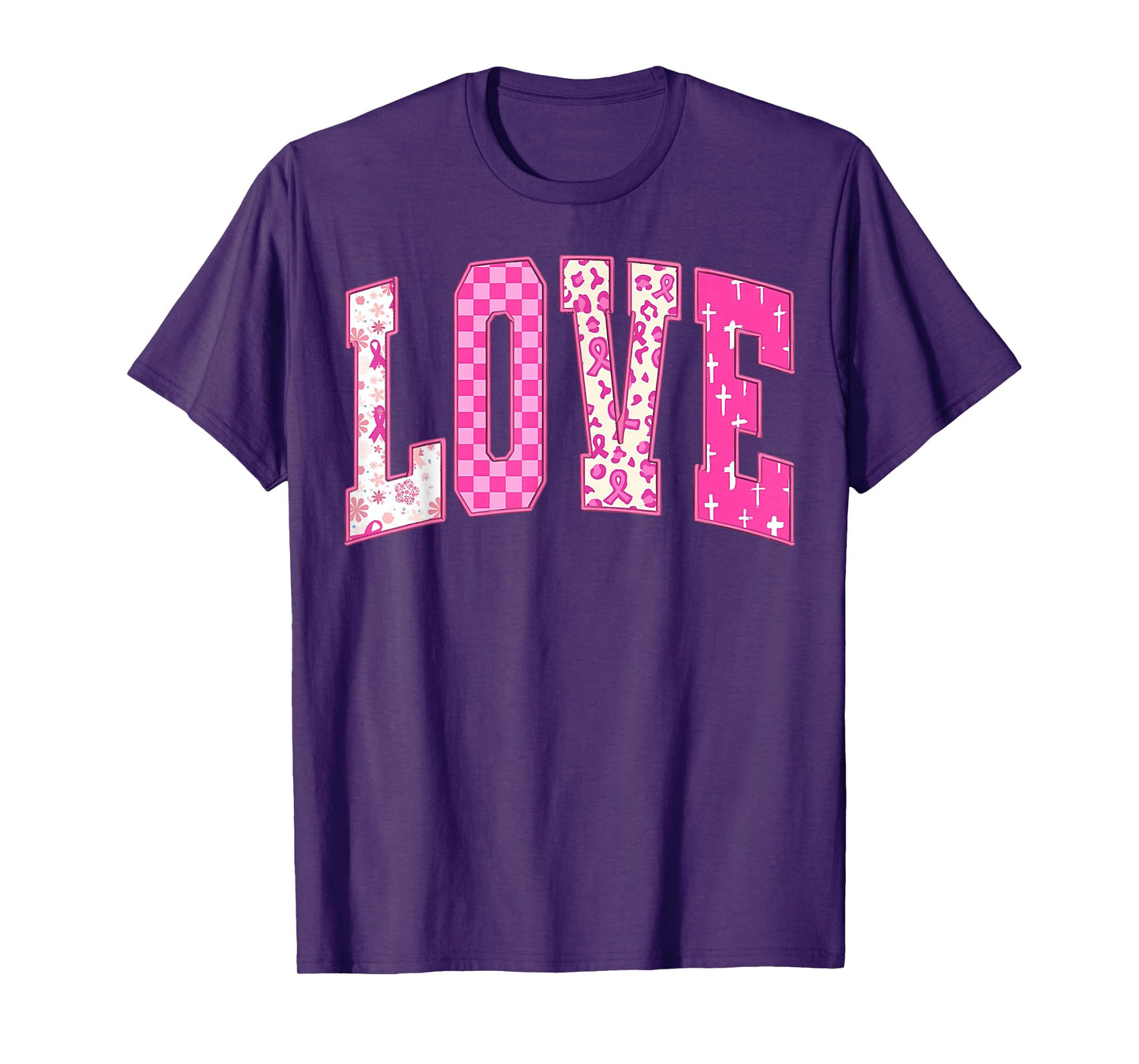 Breast Cancer Christian Fight Hope Faith Love Matching Group T-Shirt
