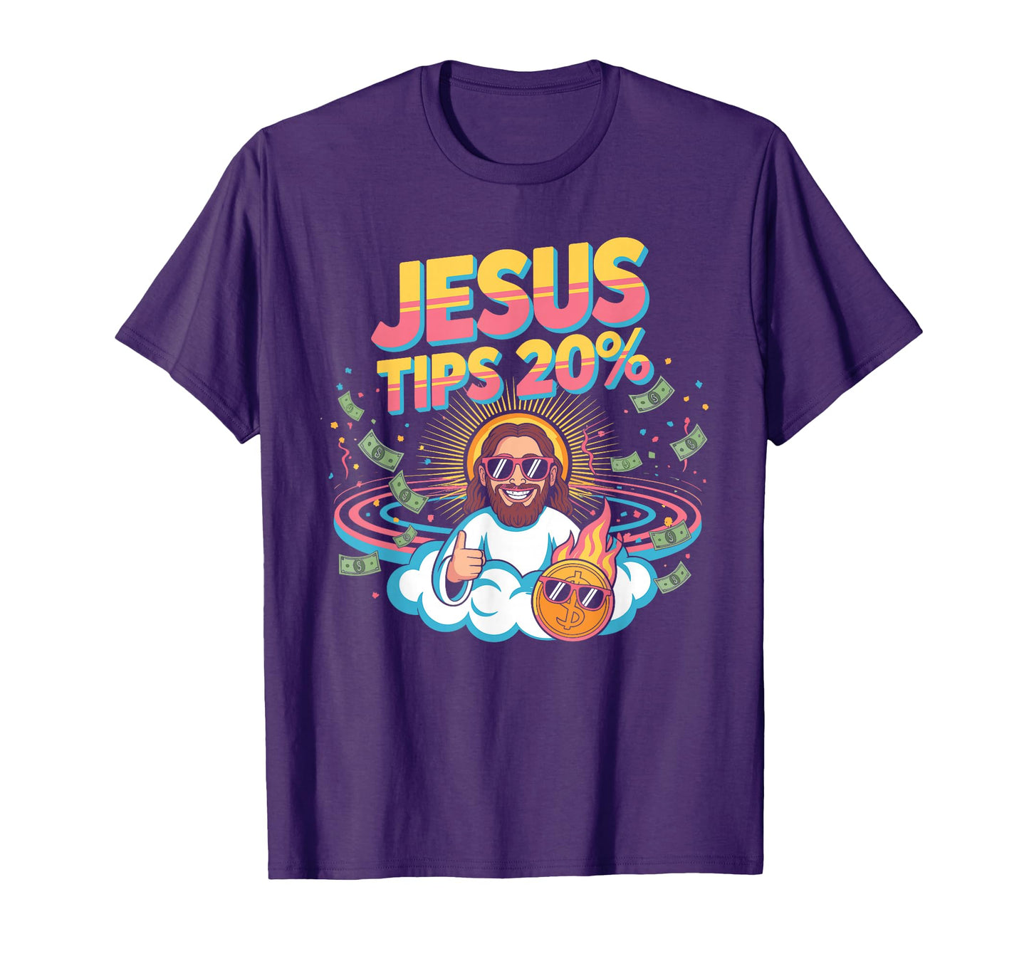 Jesus Tips 20 Percent Shirt Humorous Christian T-Shirt