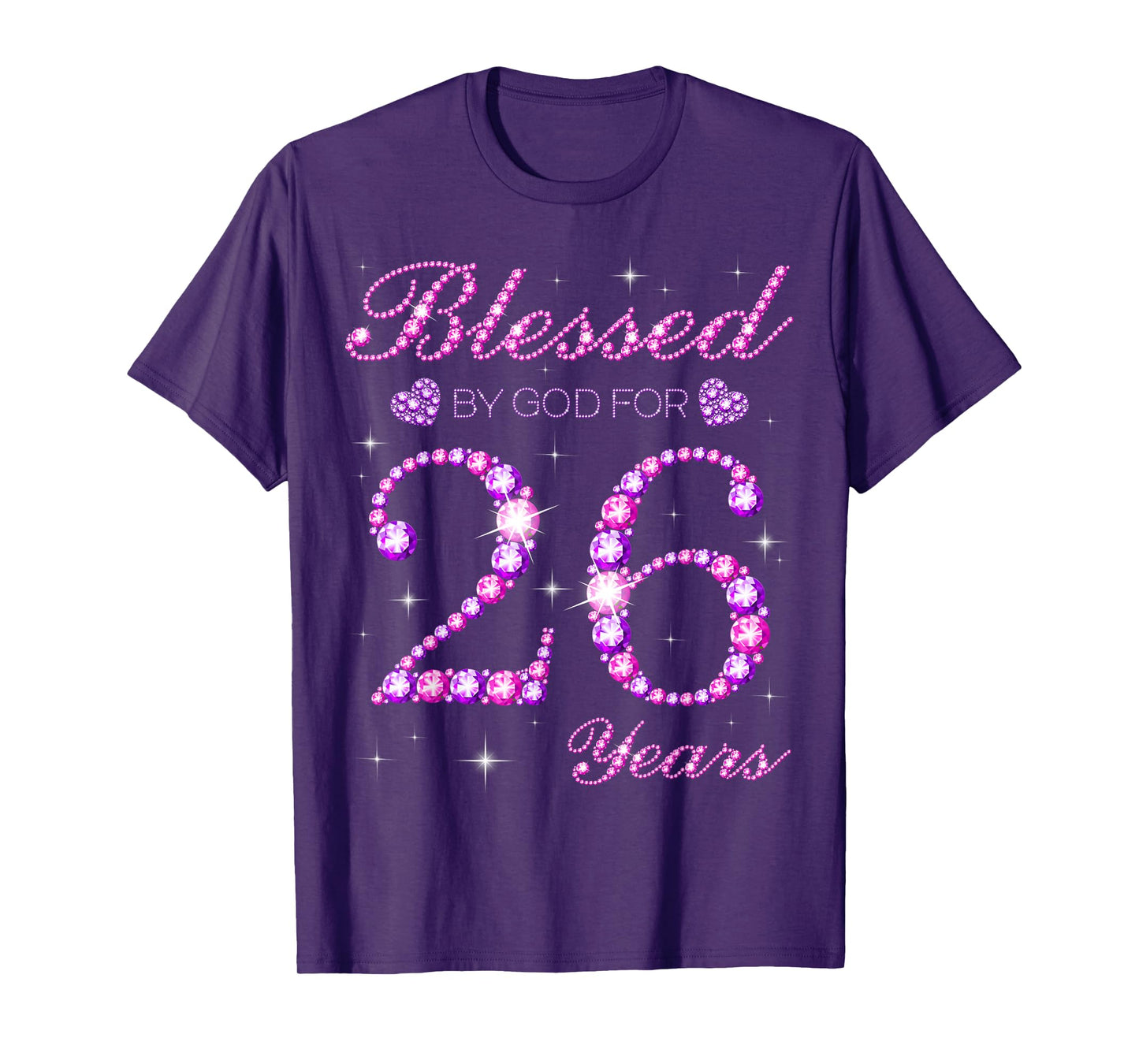 Blessed by God for 26 Years Old 26th Birthday Party T-Shirt