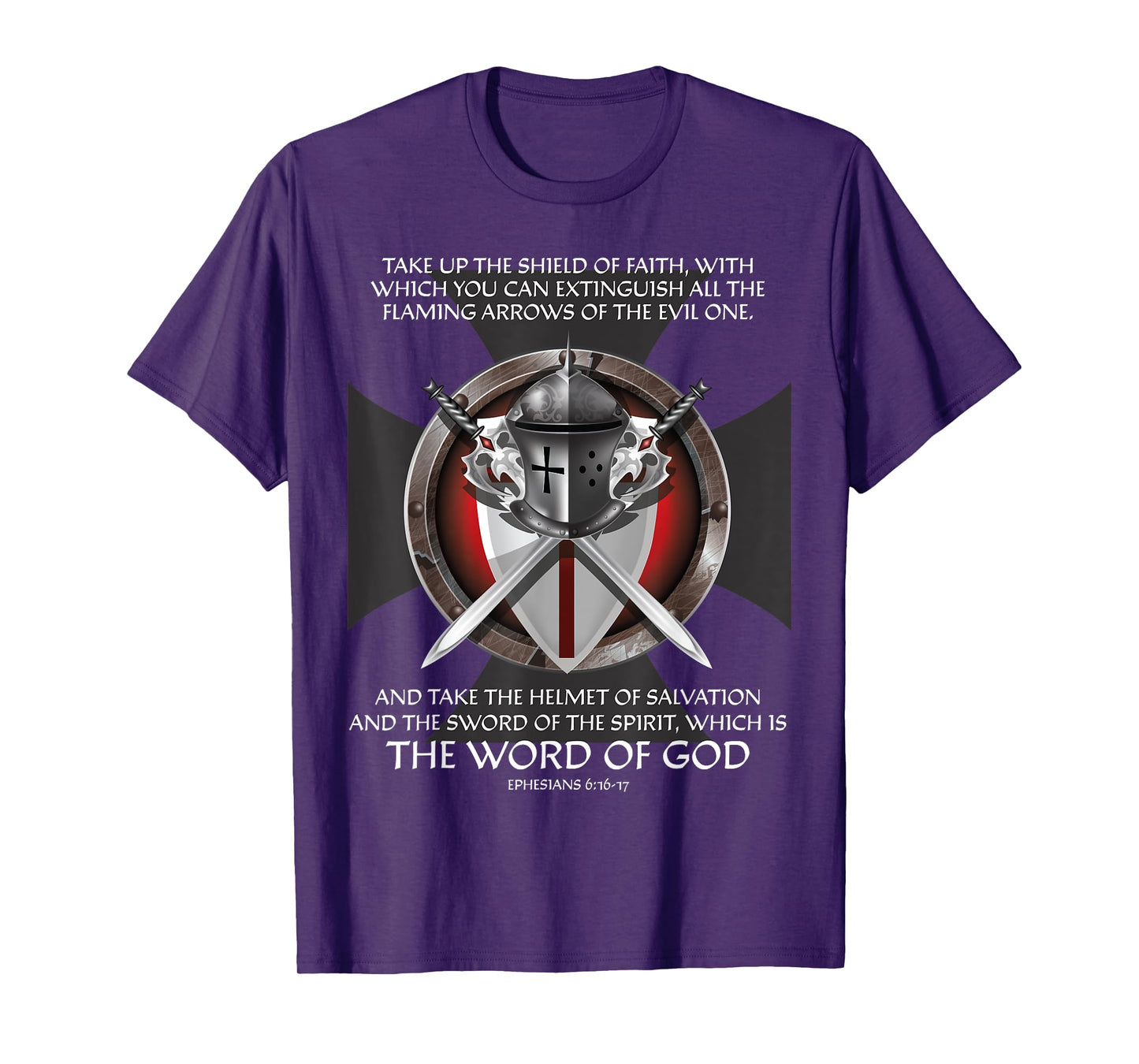 Armor of God Christian Bible Verse Religious Faith Graphic T-Shirt