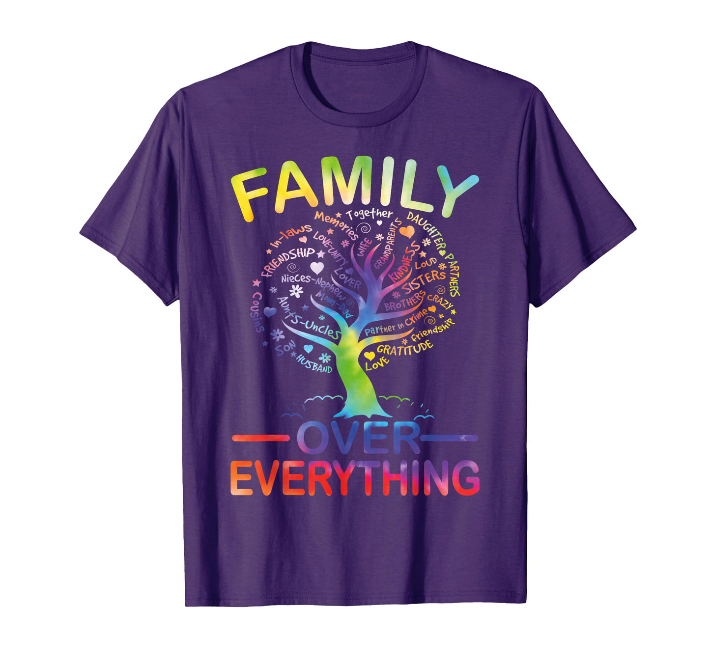 Family Over Everything Family Reunion Party Matching Tie Dye T-Shirt