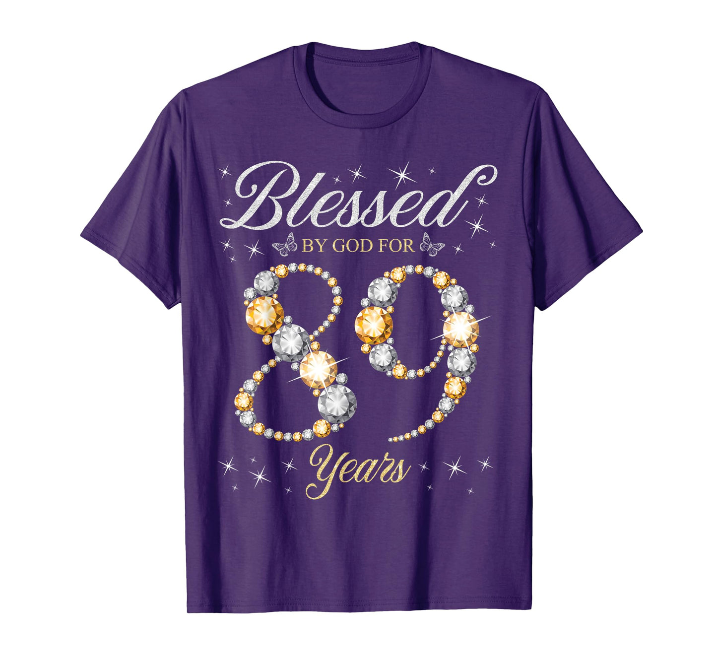 Blessed By God For 89 Years Old 89th Birthday Party T-Shirt