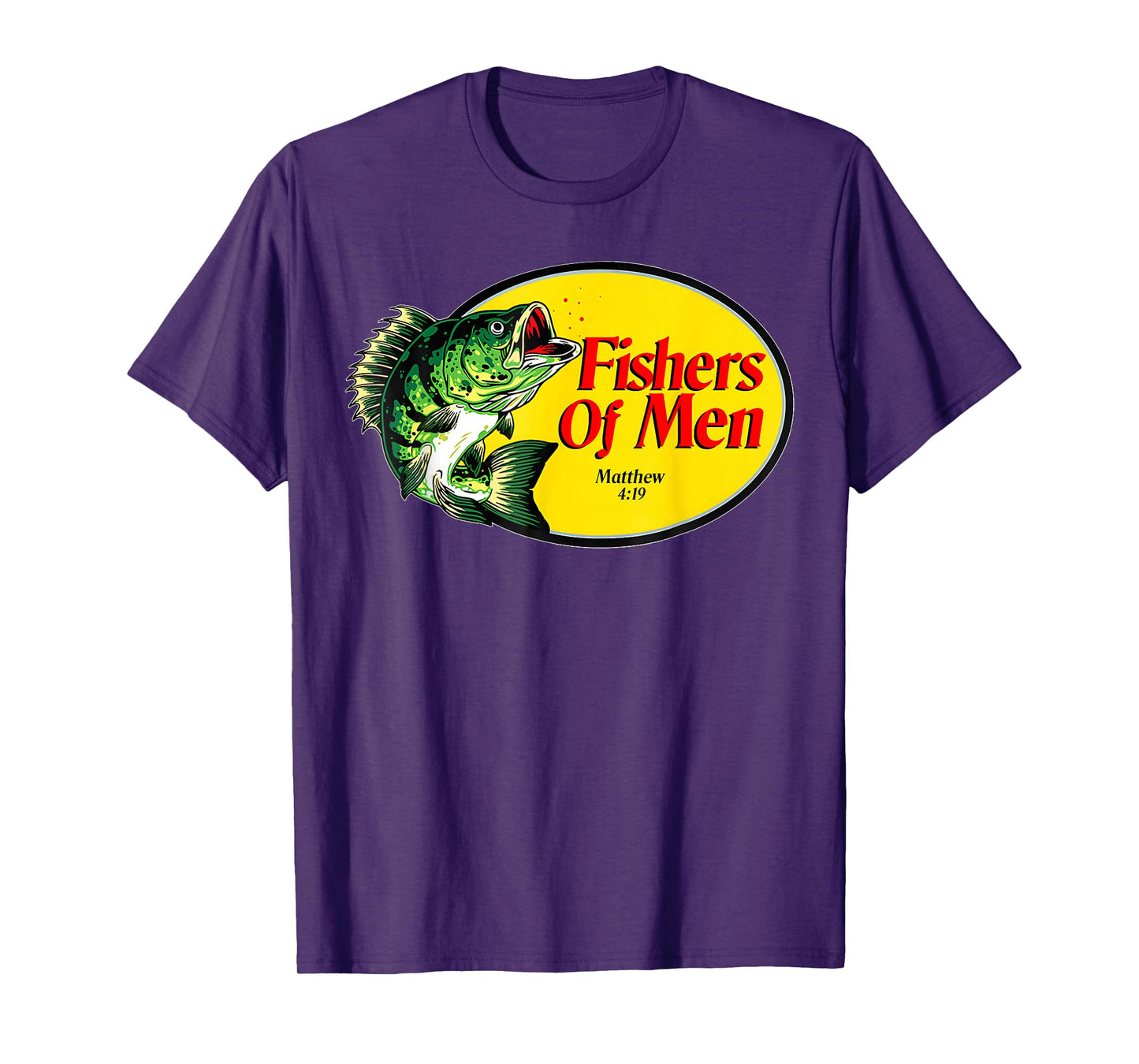 Fishers of Men Matthew 4:19 Christian Fishing Bible Verse T-Shirt