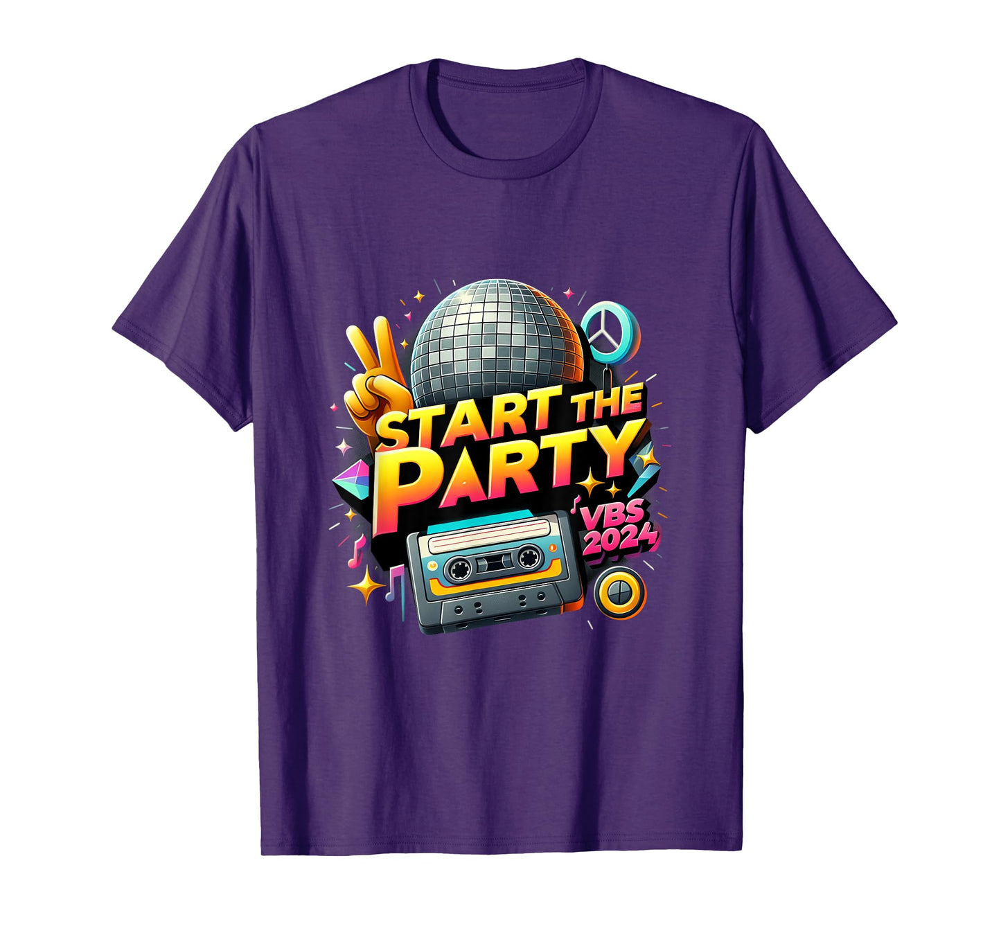 Start The Party Funny VBS 2024 Vacation Bible School 2024 T-Shirt