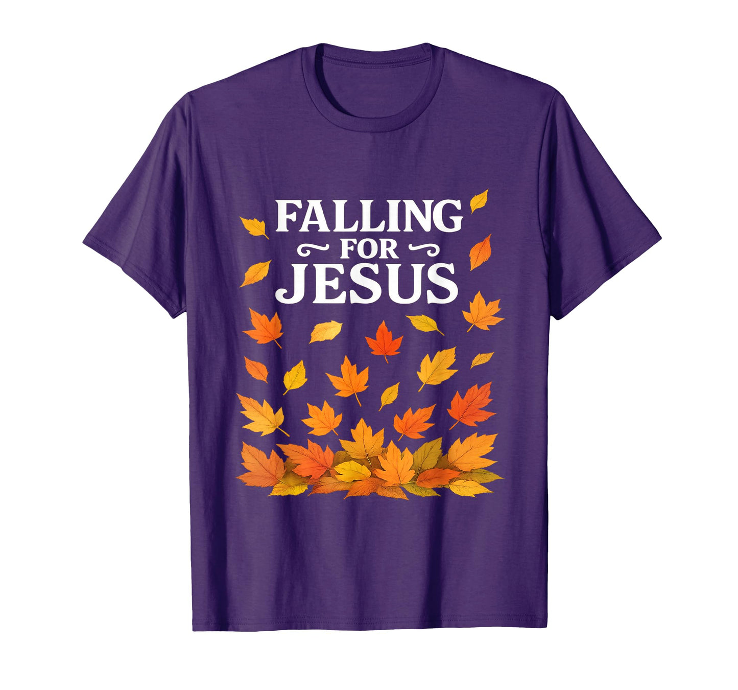 Falling for Jesus Christian Faith Christianity Autumn Leaves T-Shirt