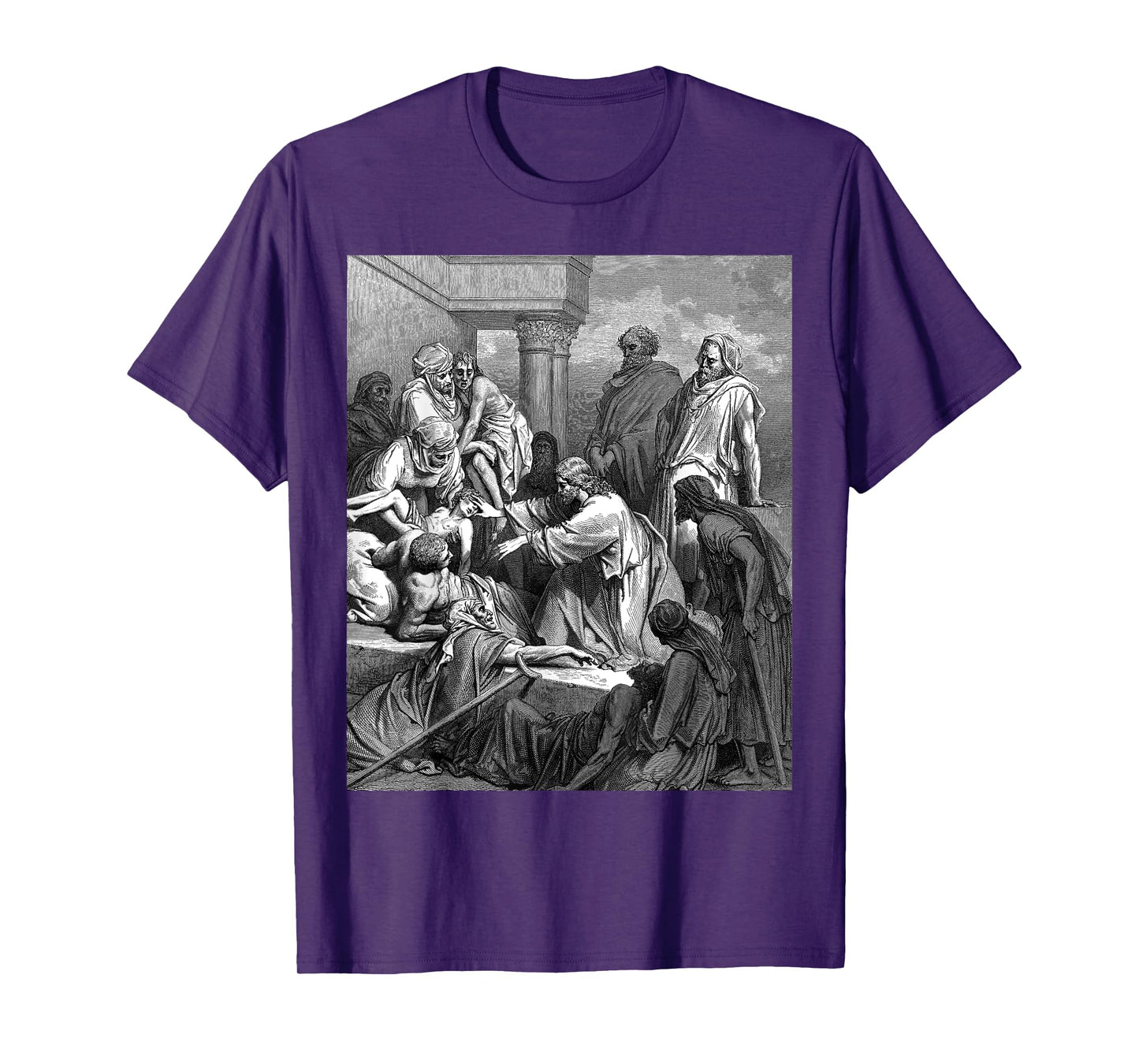 Jesus Healing the Sick Gustave Dore Religious Biblical Art T-Shirt