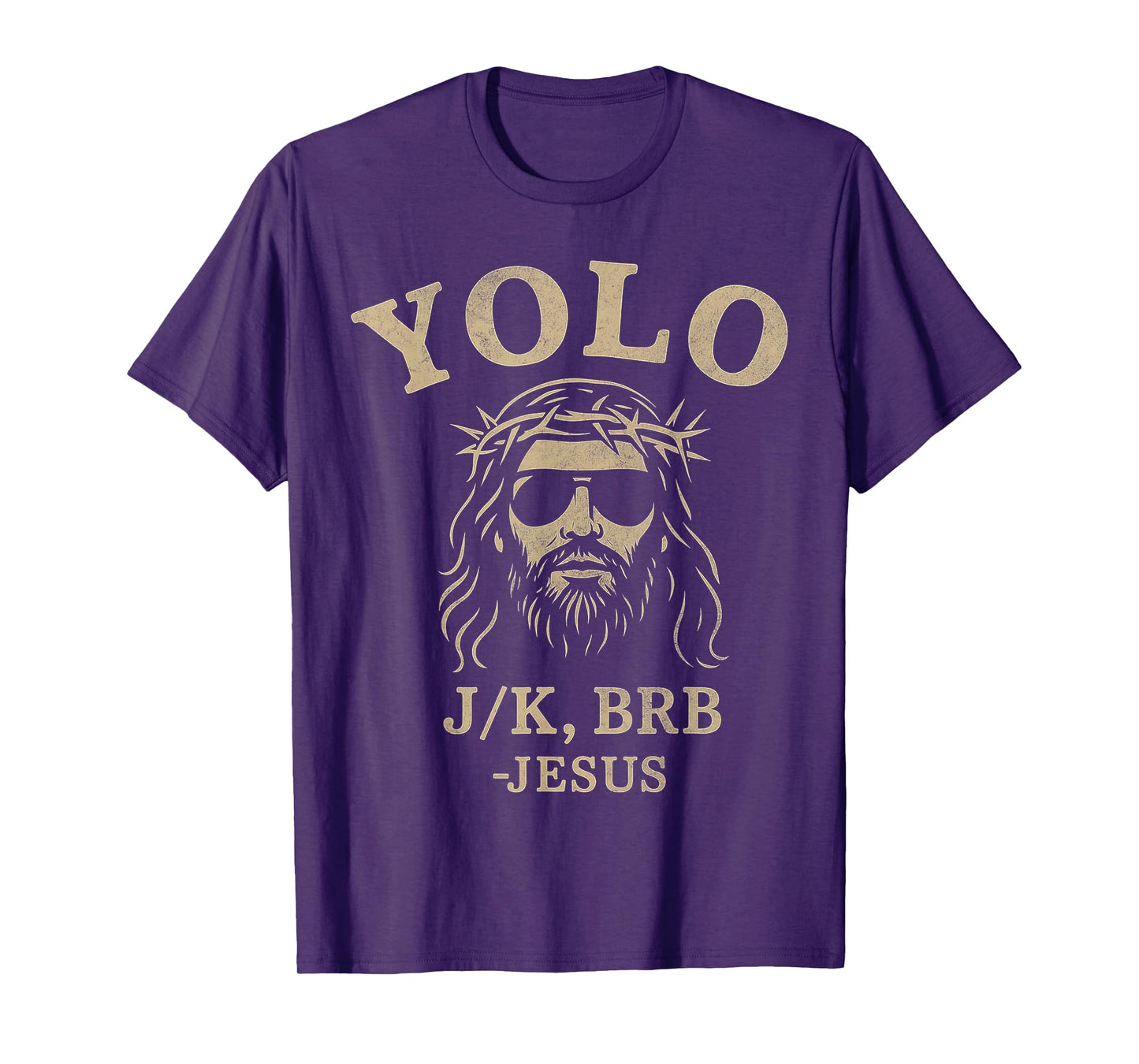 Funny Jesus YOLO JK BRB Retro Christian Easter Gifts T-Shirt