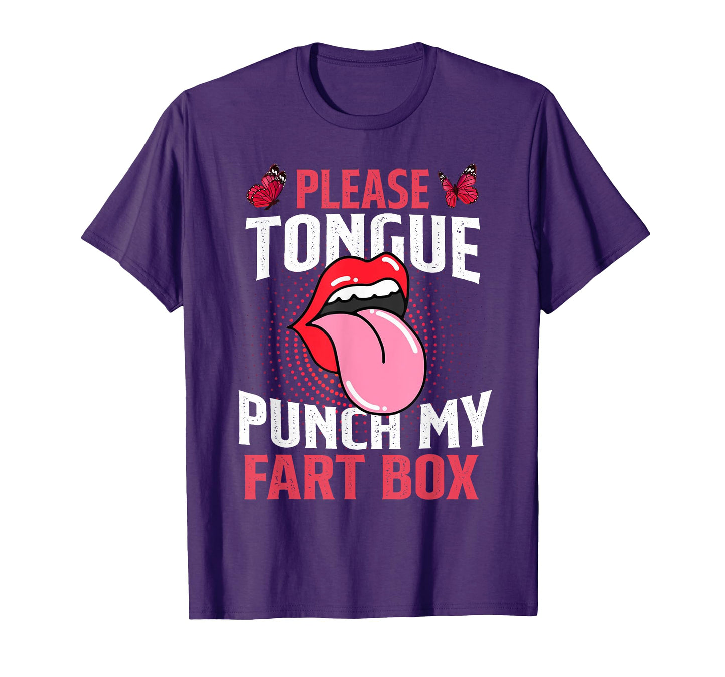 Inappropriate Please Tongue Punch Funny Cringe T-Shirt