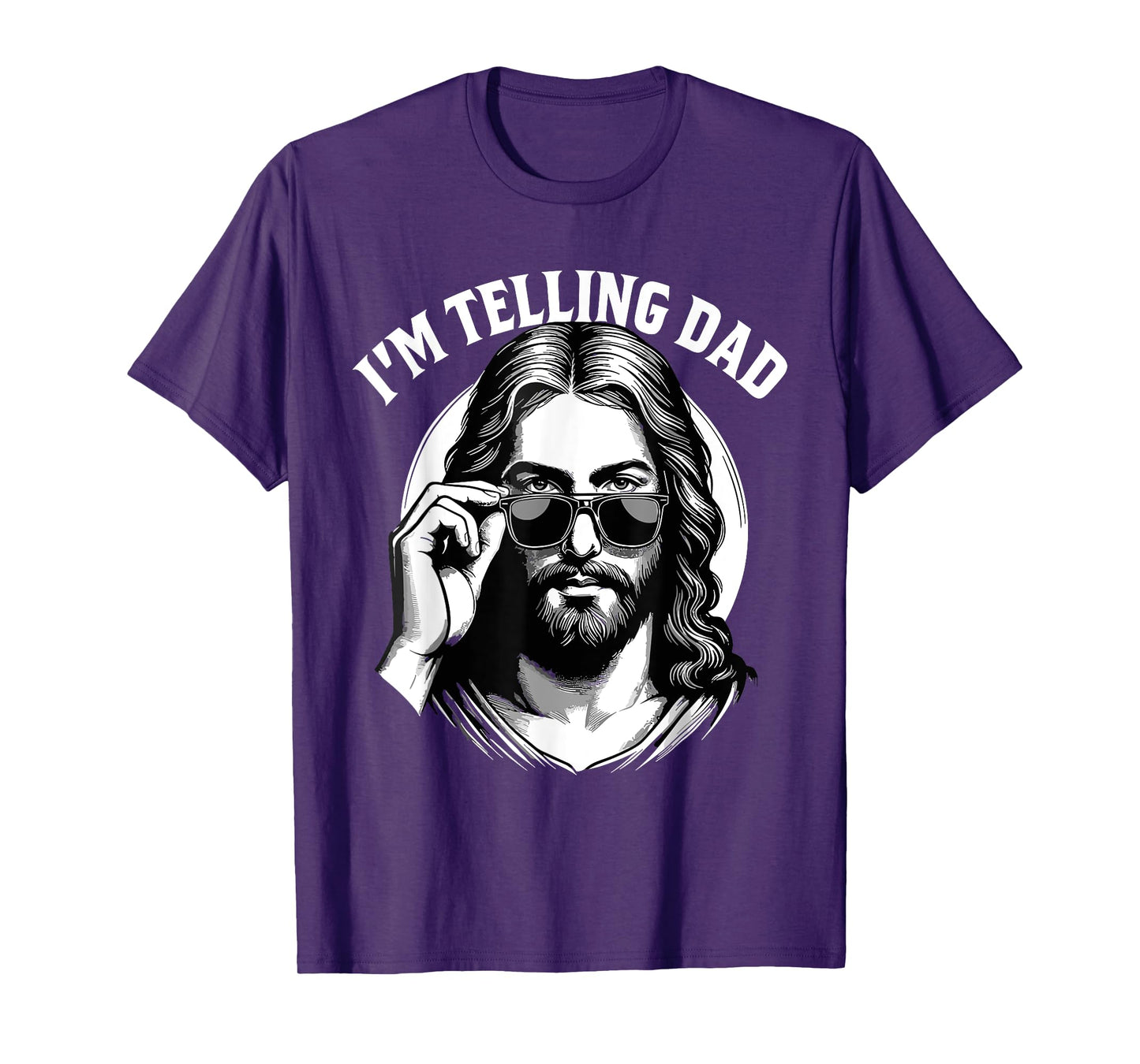 Funny I'm Telling Dad Shirt Religious Christian Jesus Meme T-Shirt