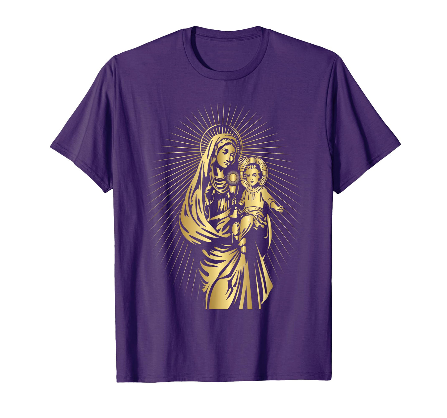 Holy Mother Mary Mother of Jesus Vintage Catholic Art Women T-Shirt