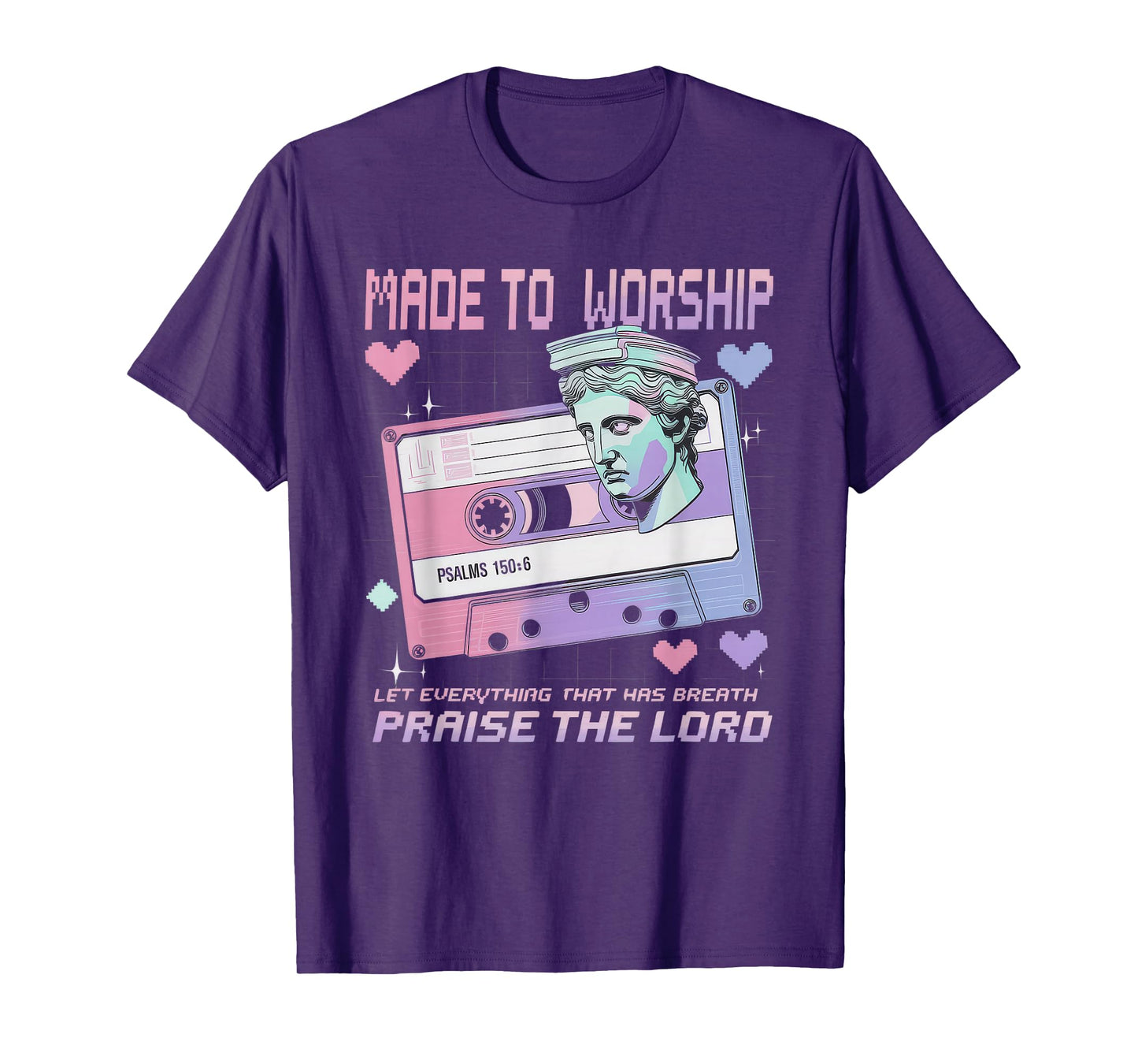 Worship Tshirt Christian Music Retro Cassette Psalms 150:6 T-Shirt
