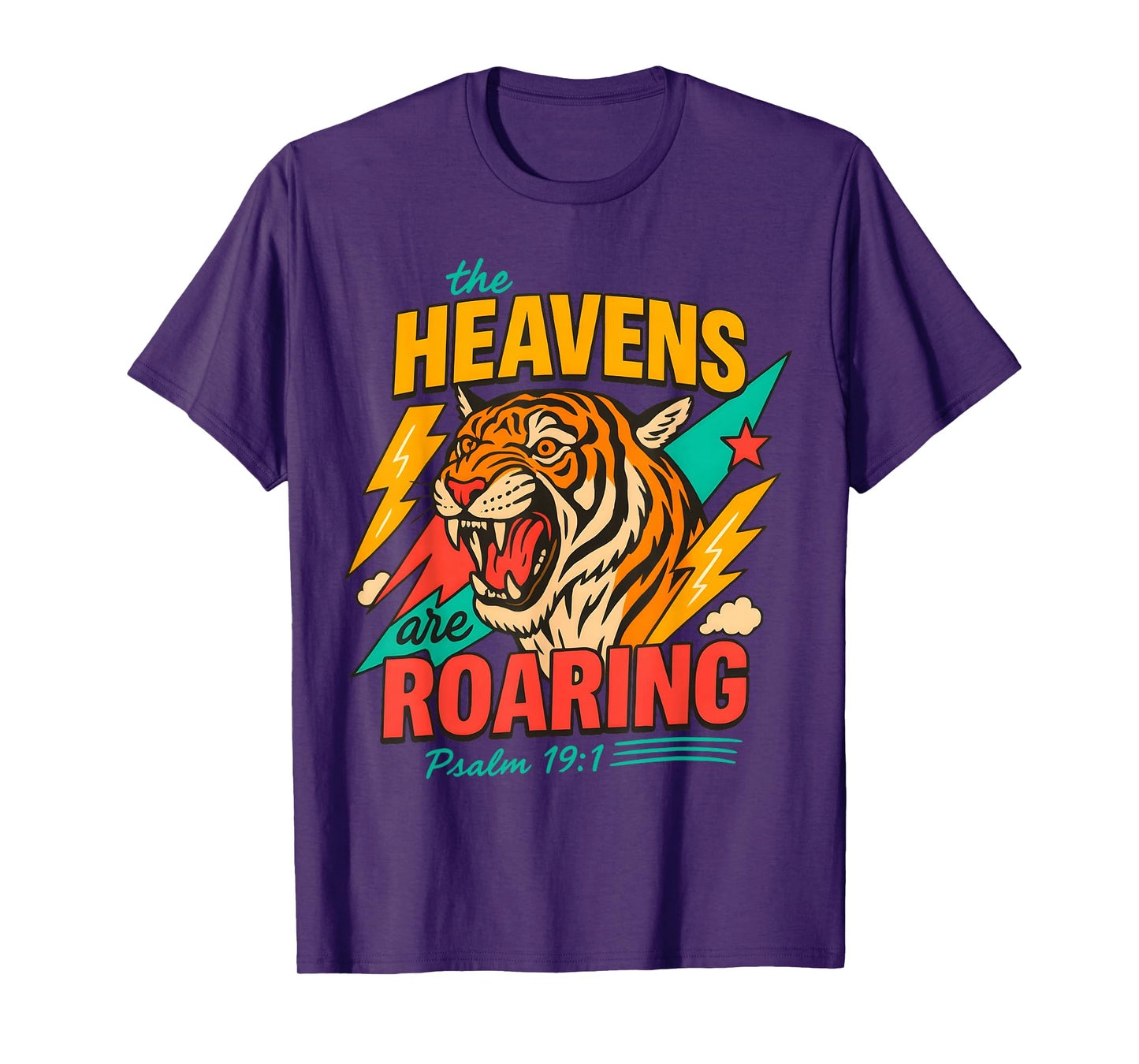 Retro The Heavens are Roaring Believer Bible Verse Christian T-Shirt