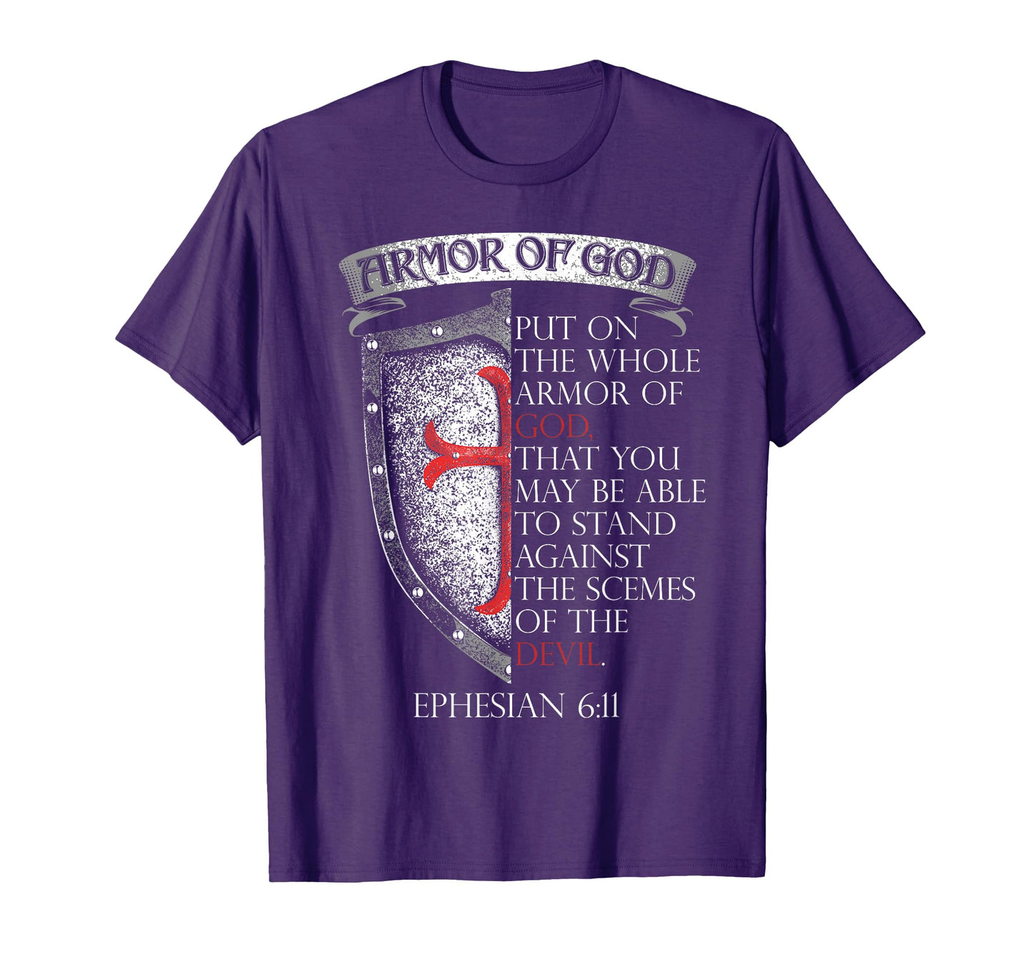 Armor Of God Ephesians 6:17 Bible Verse Christian T-Shirt