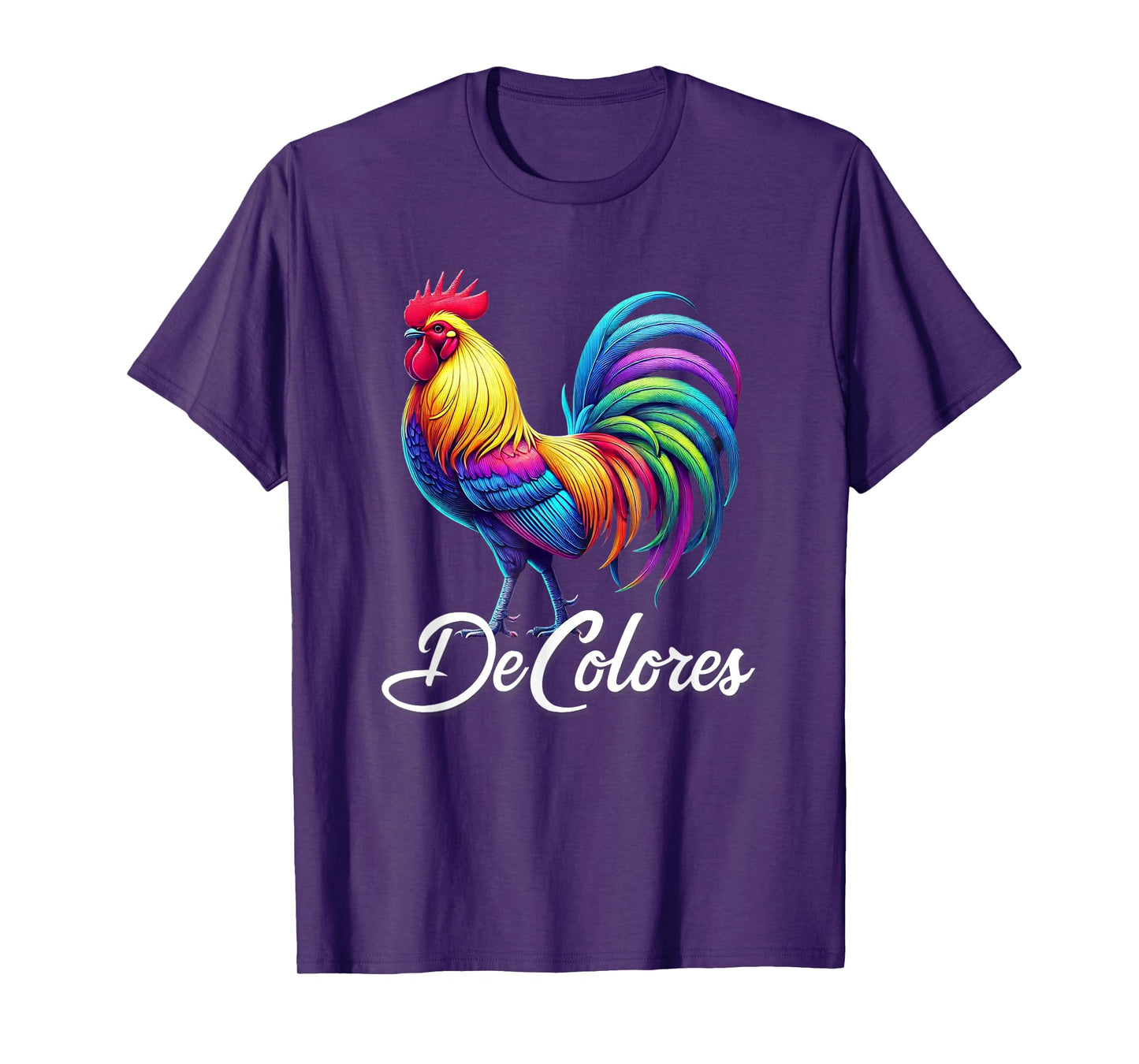 DeColores Cursillo Rainbow Rooster Catholic T-Shirt