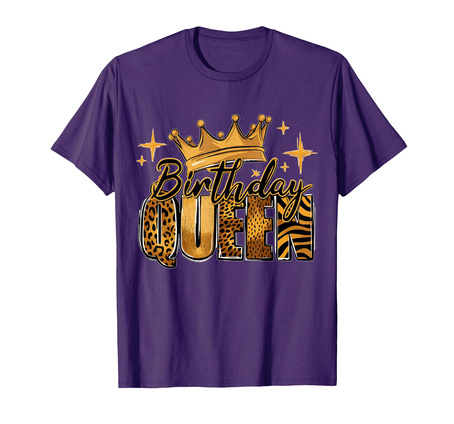 Birthday Queen Golden Crown American Afro Girls Women party T-Shirt