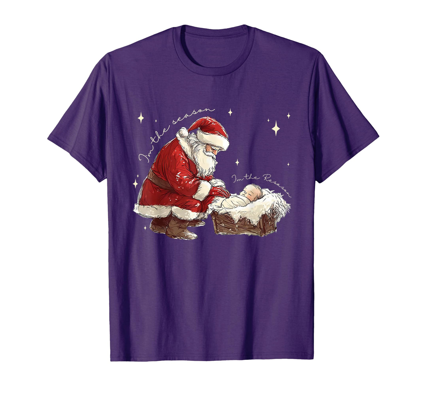 Retro I'm The Season Im The Reason Santa Religious Christmas T-Shirt
