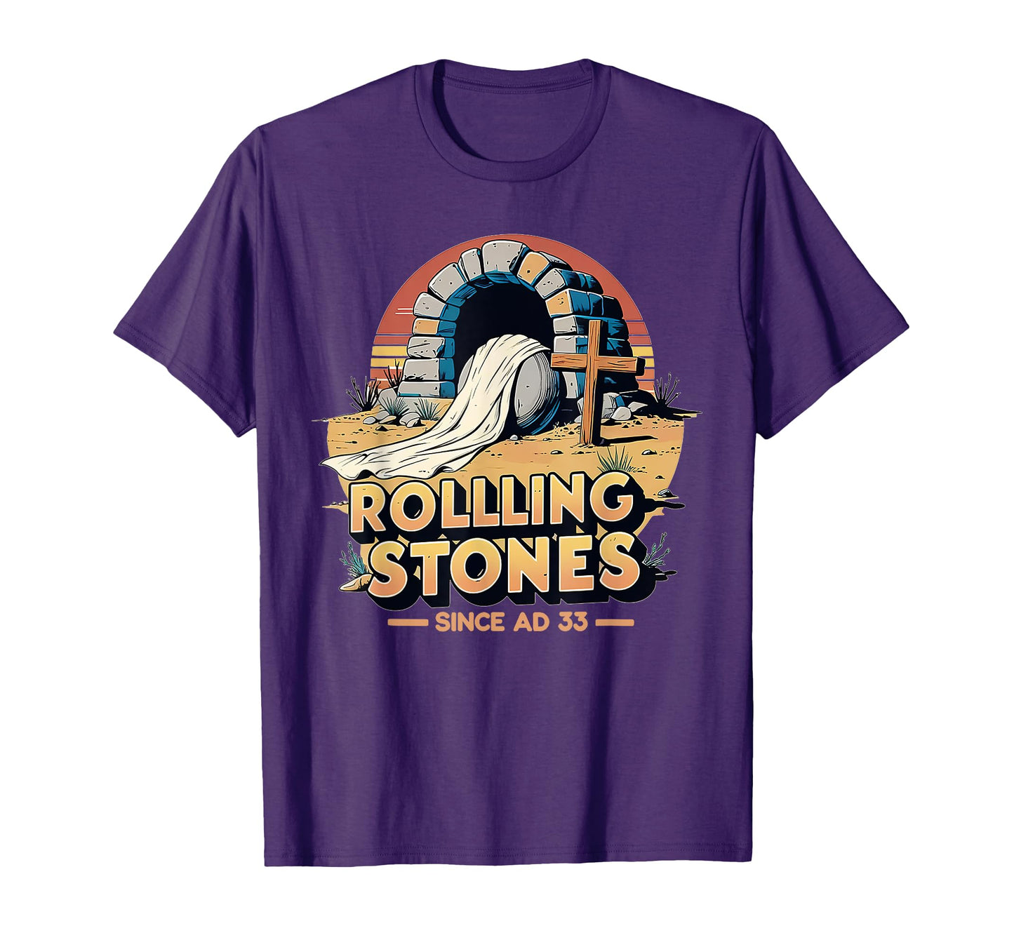 The Stone Was Rolled Away He Is Alive Retro Christian Easter T-Shirt