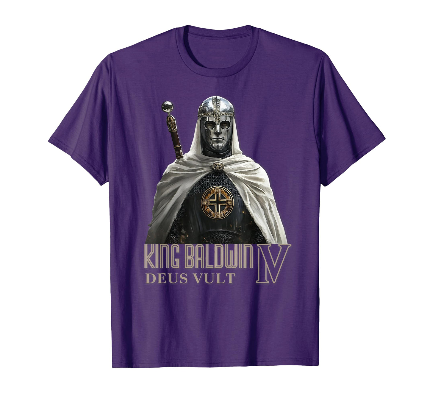 King Baldwin IV Jerusalem Cross Catholic T-Shirt