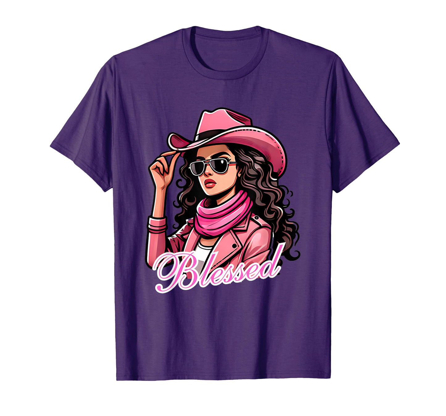 Blessed Black Cowgirl Western Swag African Christian Woman T-Shirt