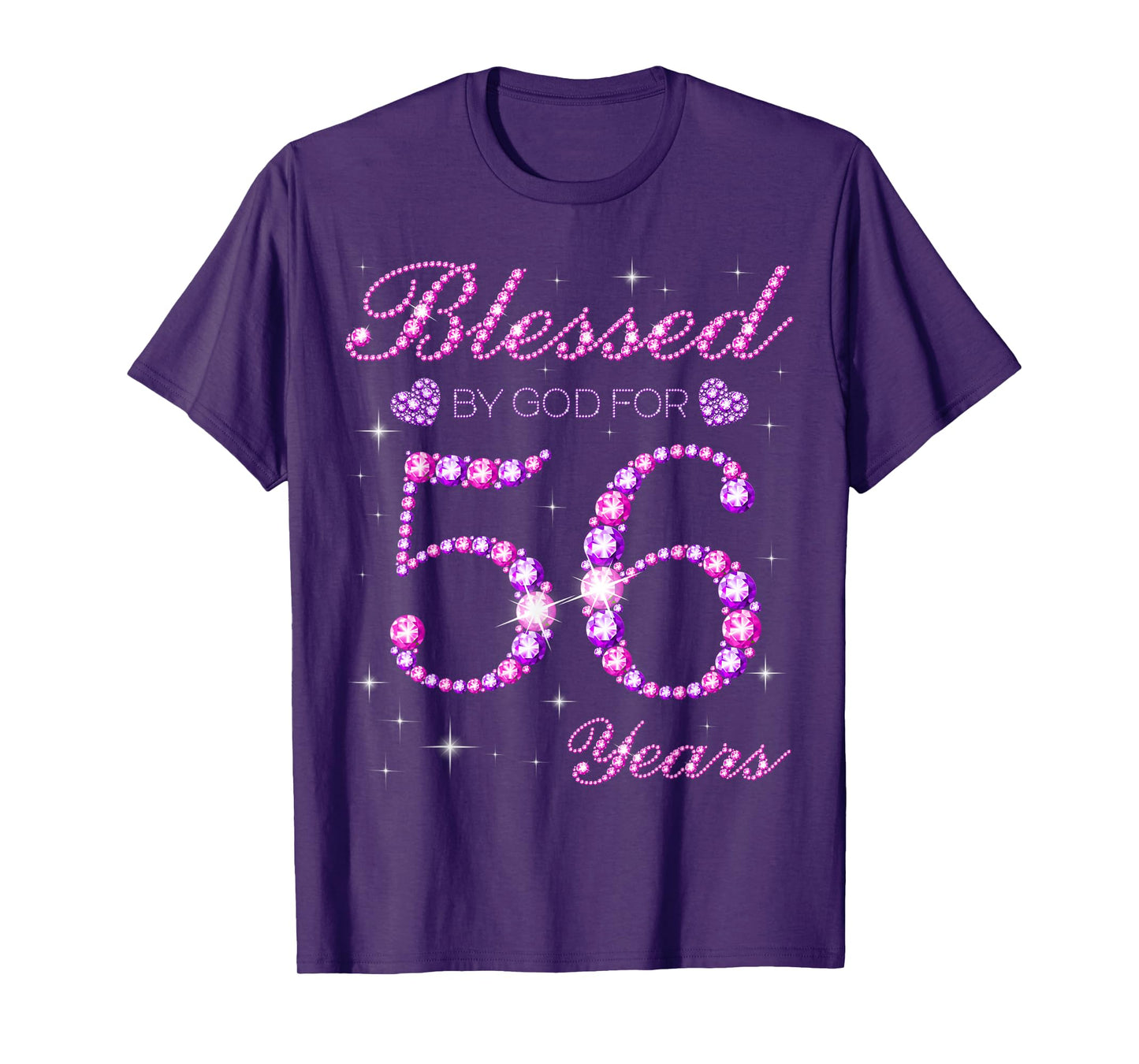 Blessed by God for 56 Years Old 56th Birthday Party T-Shirt