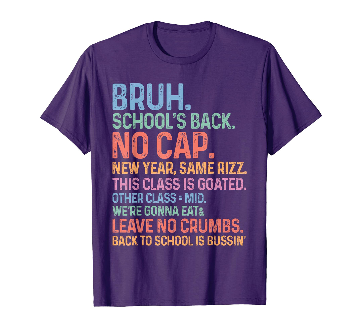 Skibidi Back To School’s Back No Cap Rizz Class Is Goated T-Shirt