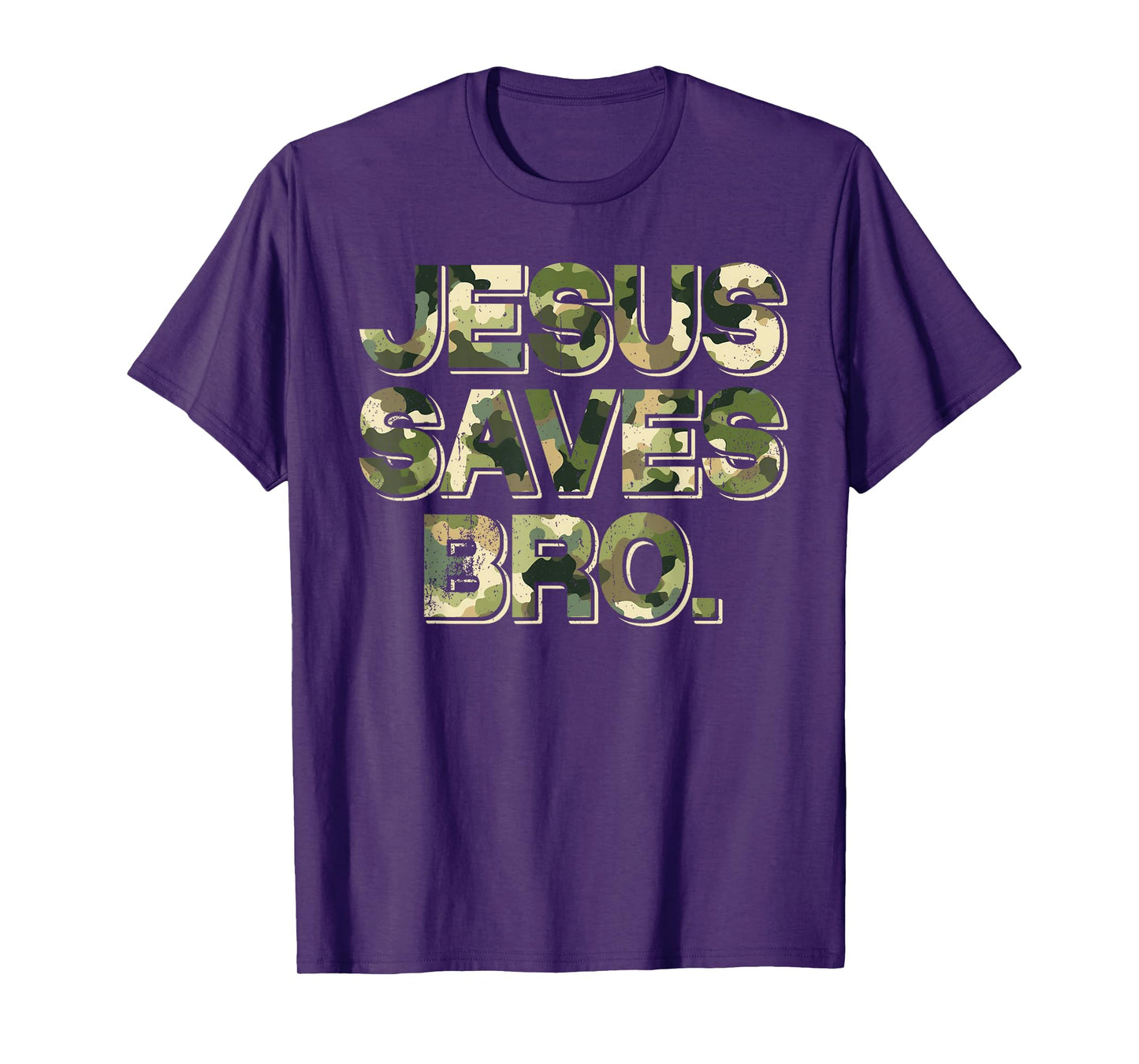Vintage Camo Jesus Saves Bro T Shirt Christian Religion T-Shirt