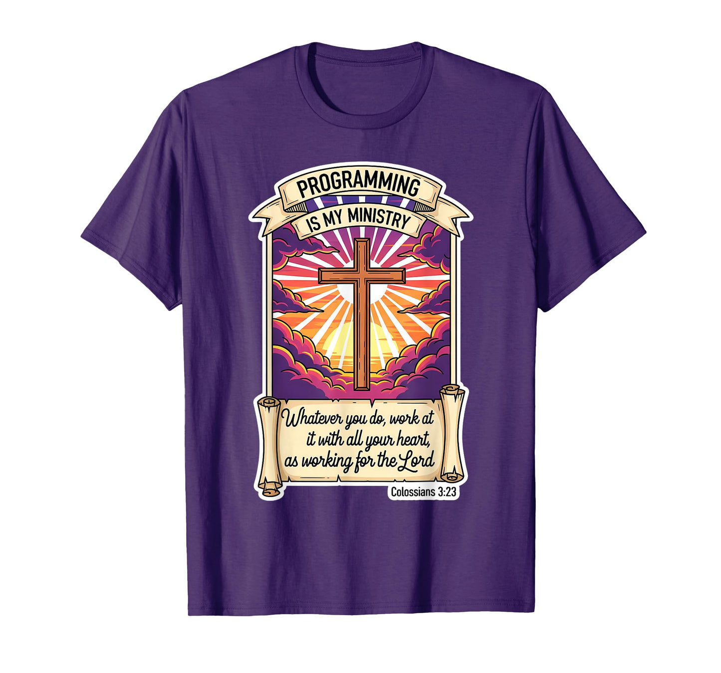 Christian Programmer Programming is My Ministry Coding Coder T-Shirt