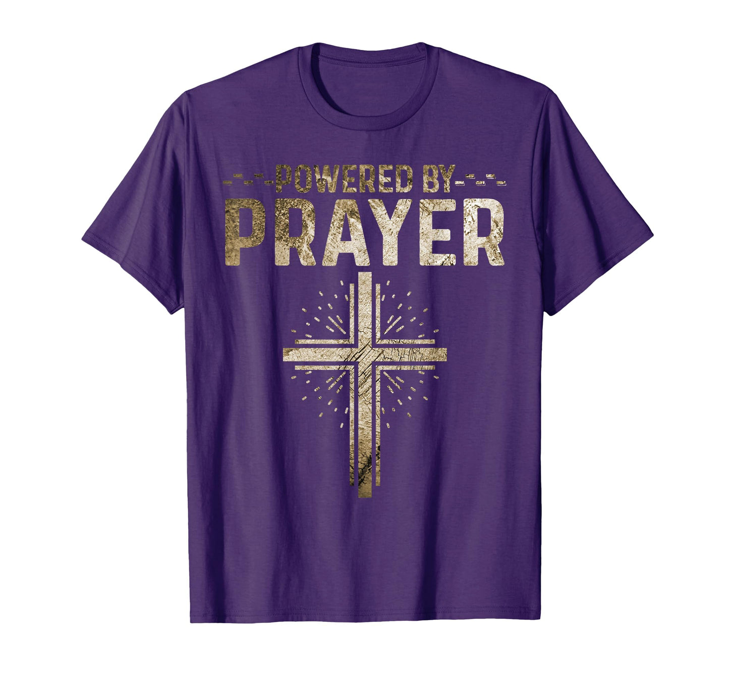 Powered By Prayer Retro Christian Religious graphic T-Shirt