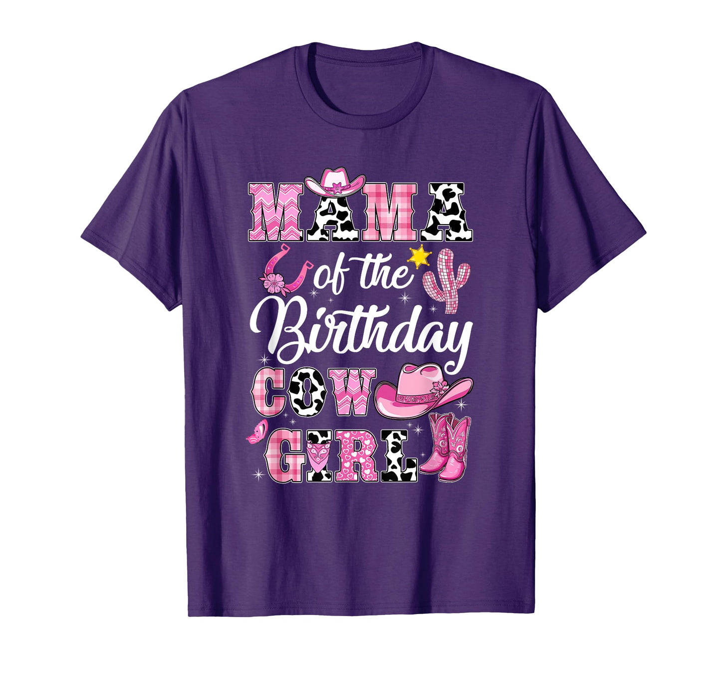 Mama Of The Birthday Cow Girl Western Cowgirl 1St Birthday T-Shirt