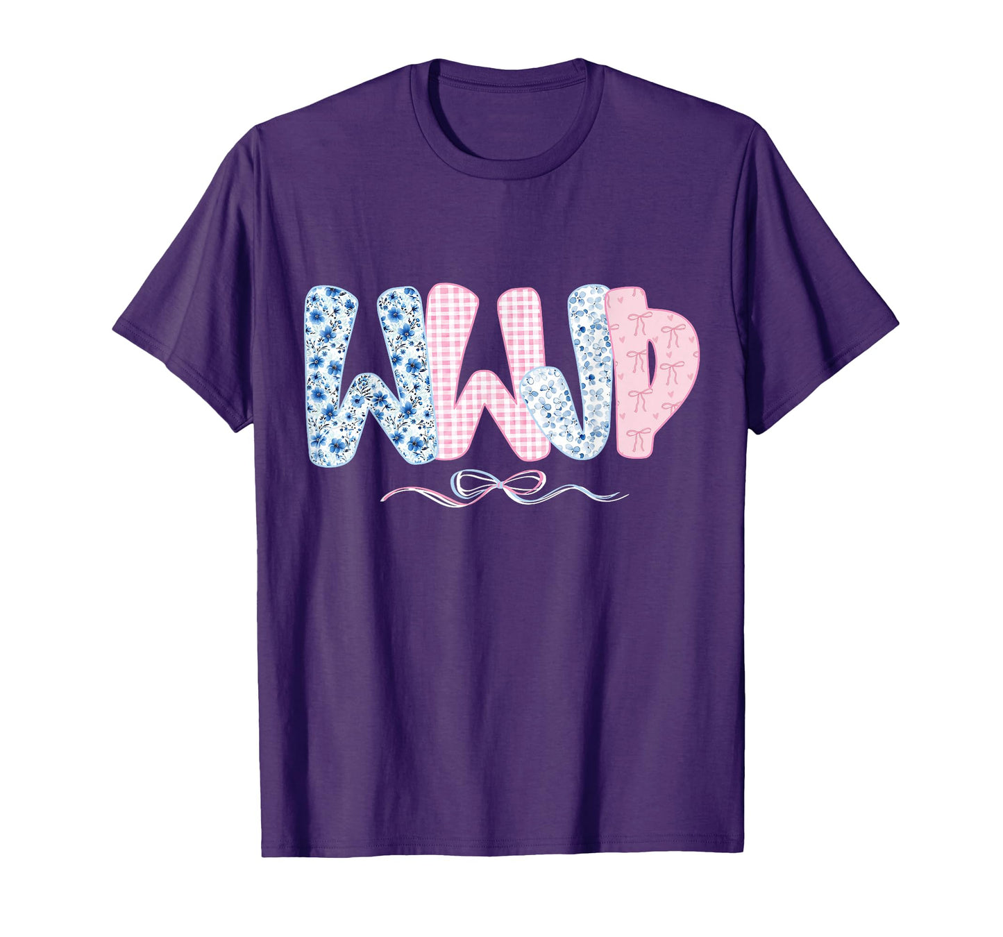 WWJD Coquette Bow Vintage Boho Floral Christian Jesus Women T-Shirt