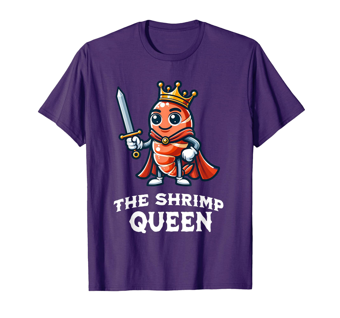 The Shrimp Queen Funny Shrimp Lover Breakfast Food T-Shirt