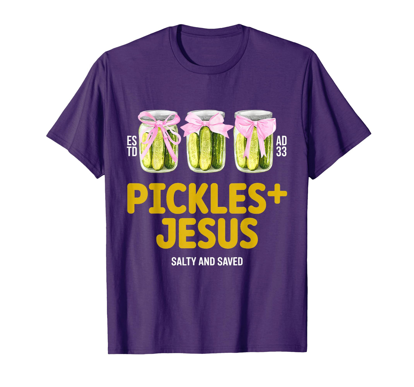 Pickles Jesus Salty and Saved Funny Jesus Pickles Christian T-Shirt