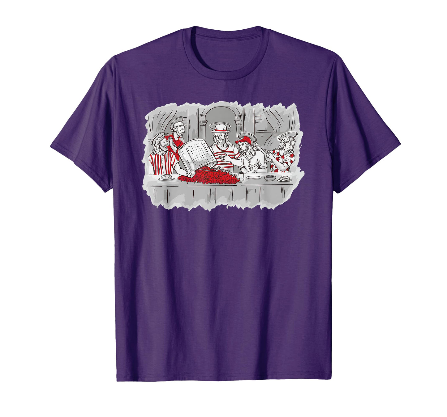 Louisiana Last Supper Funny Crawfish Boil Jesus Cajun Joke T-Shirt