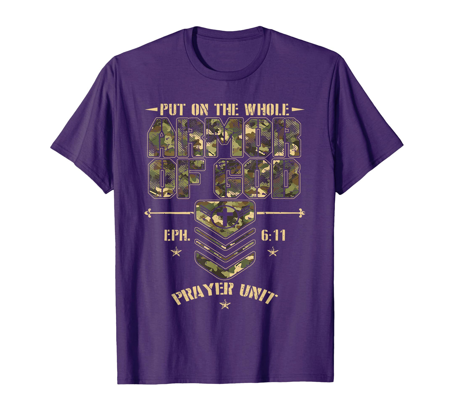 Camo Armor Of God Christians Religious Camouflage T-Shirt