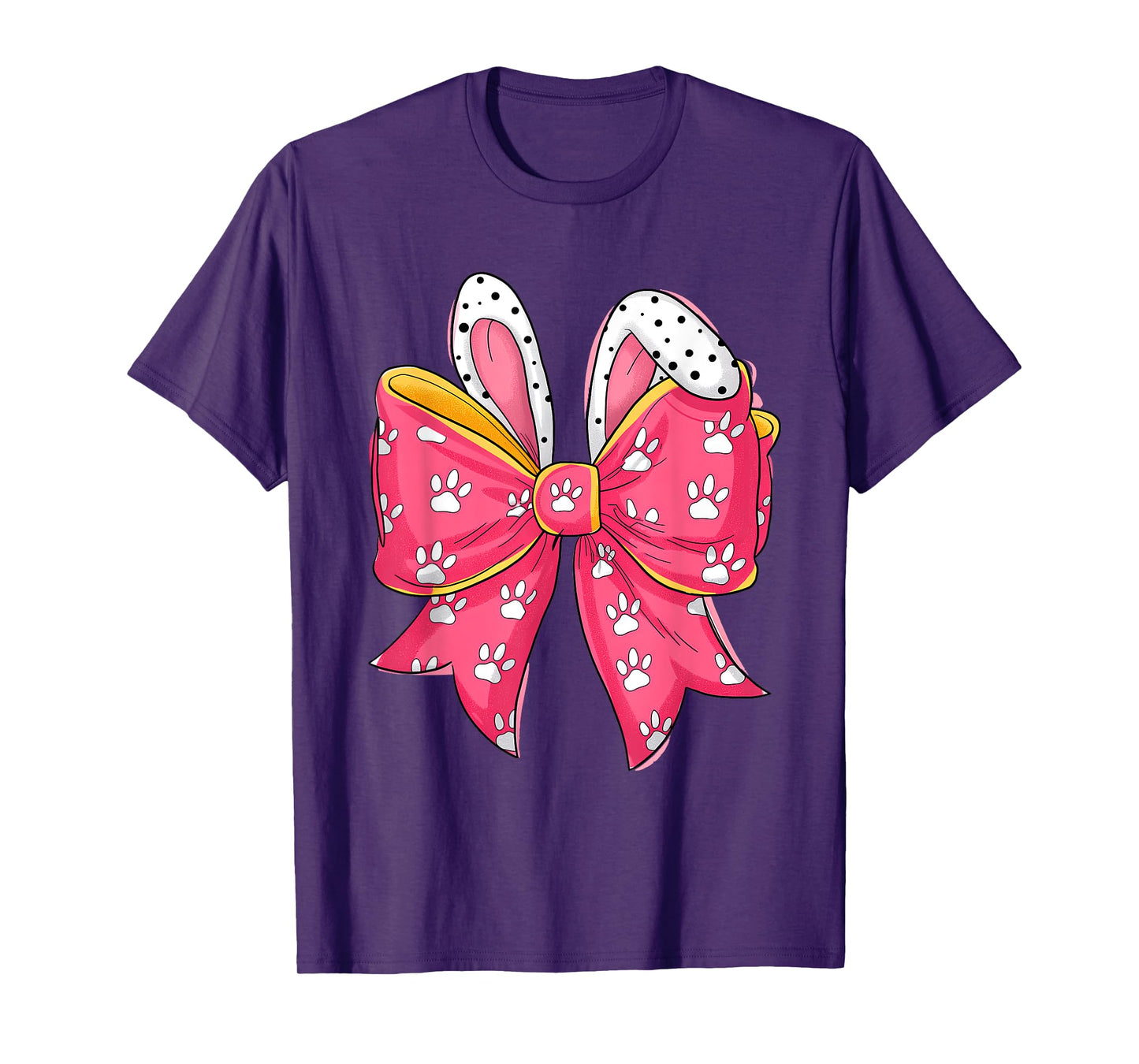 Easter Day Coquette Bow Cute Bunny Rabbit Girls Teens Kids T-Shirt