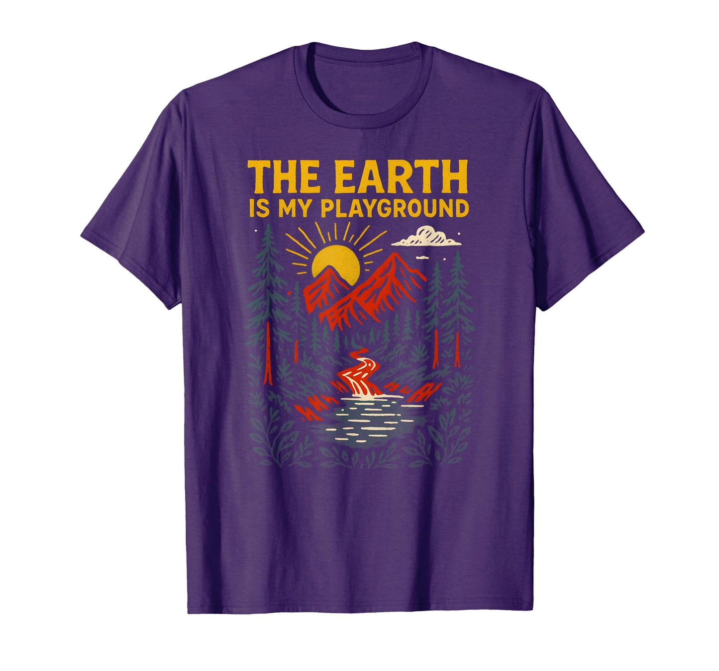 Outdoor Creation Earth is My Playground Vintage Mens Faith T-Shirt