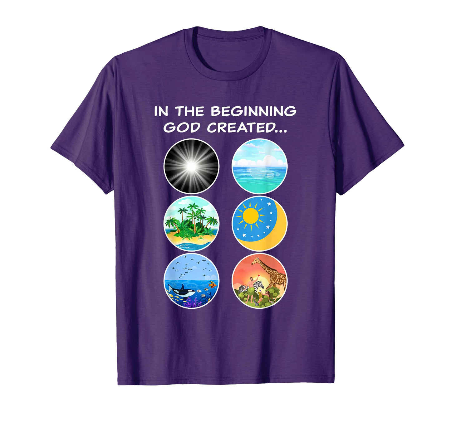 In The Beginning GOD Created: School Teacher & Kids Creation T-Shirt