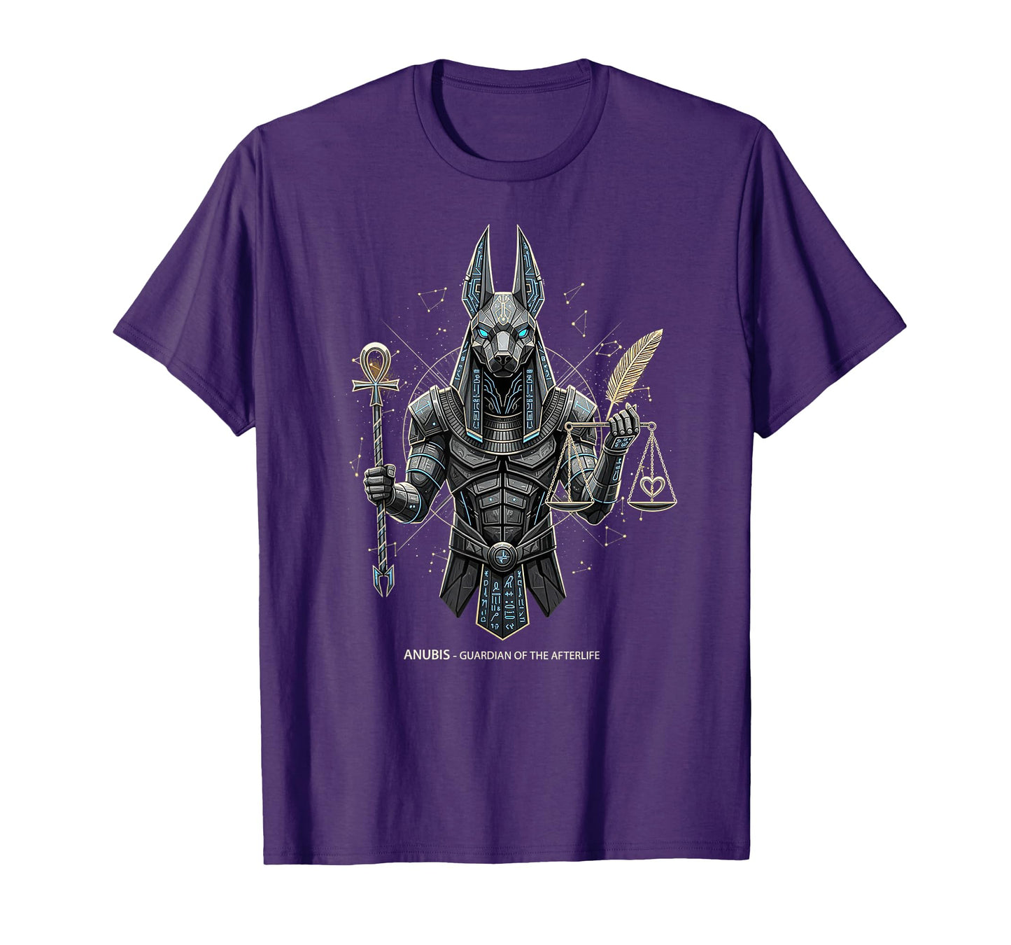 Anubis God King Pharaoh of Egypt Graphic Design Illustration T-Shirt
