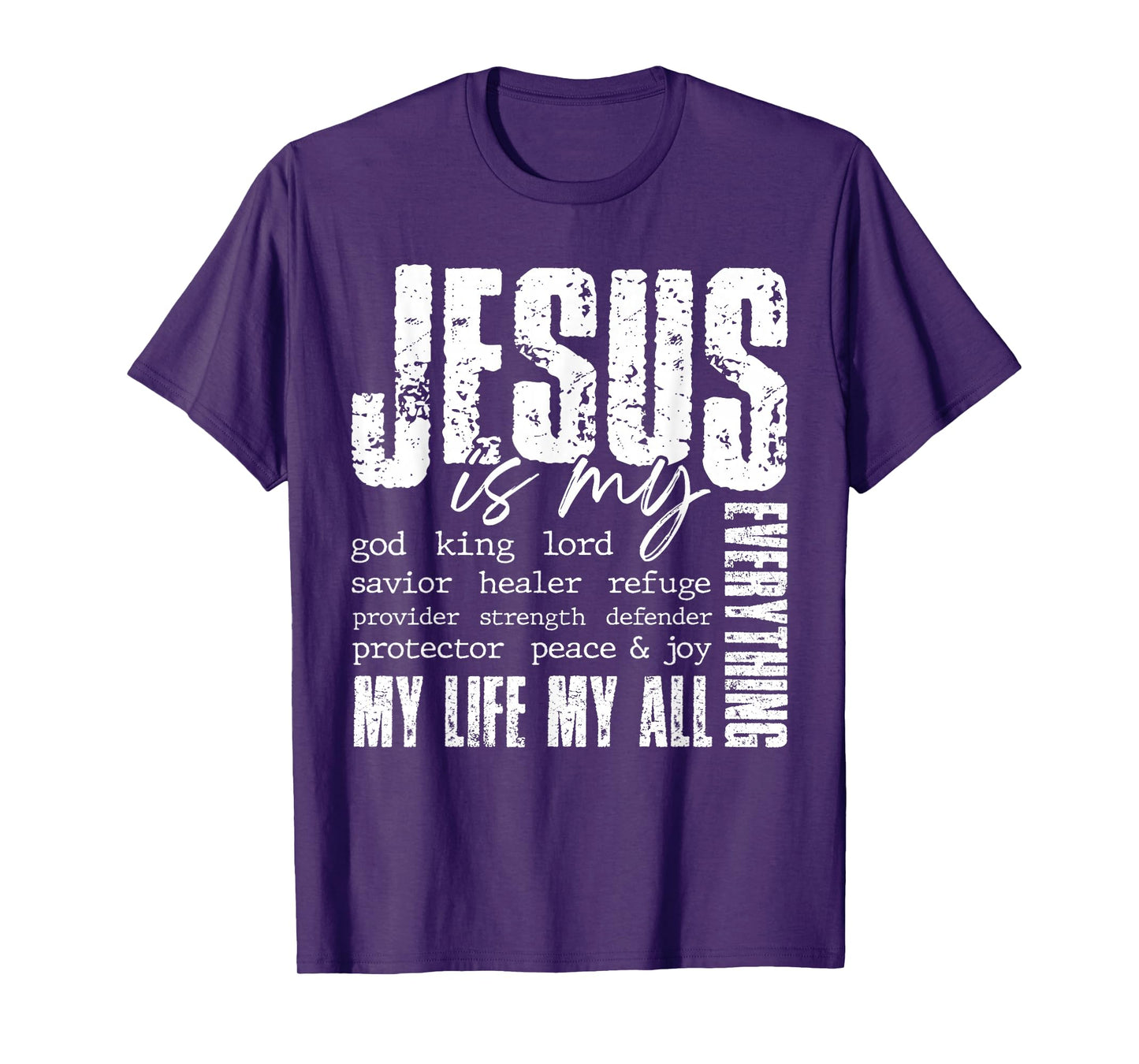 God Jesus is My King Lord Savior Cross Religious Christians T-Shirt