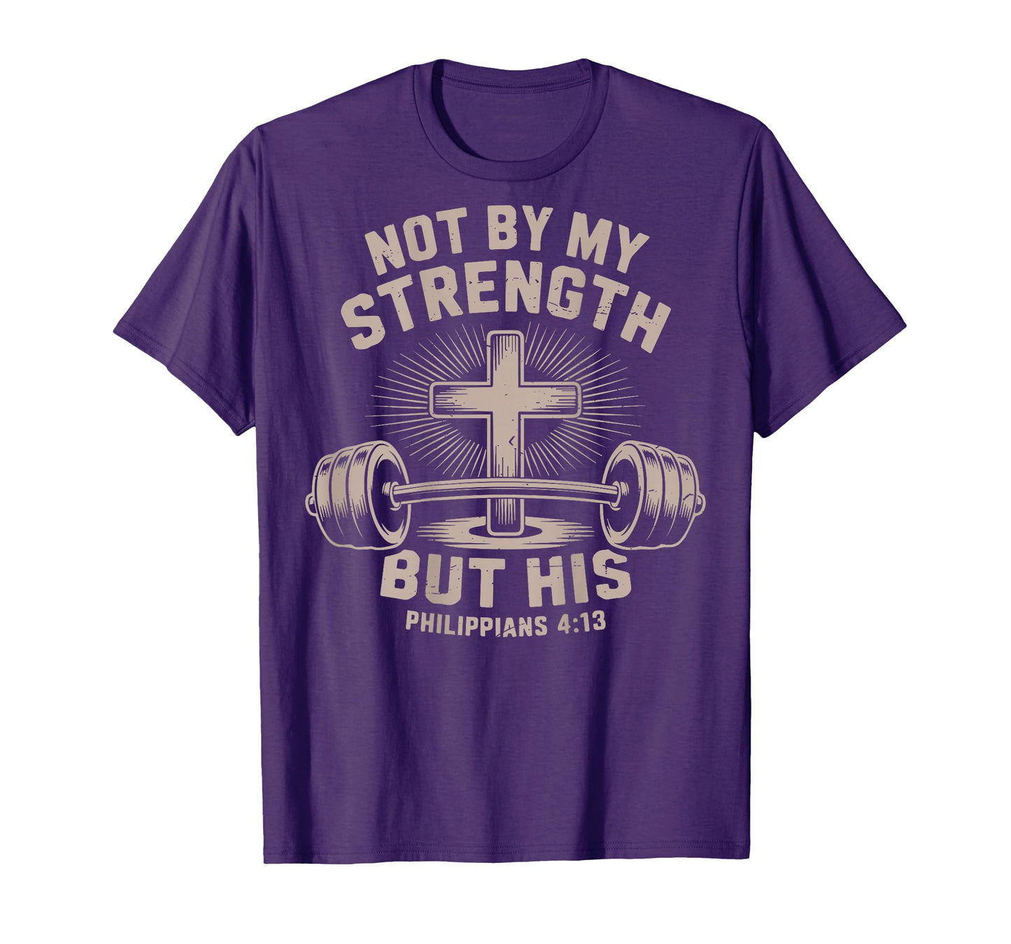 Not by My Strength But His Christian Workout Gym Jesus Women T-Shirt